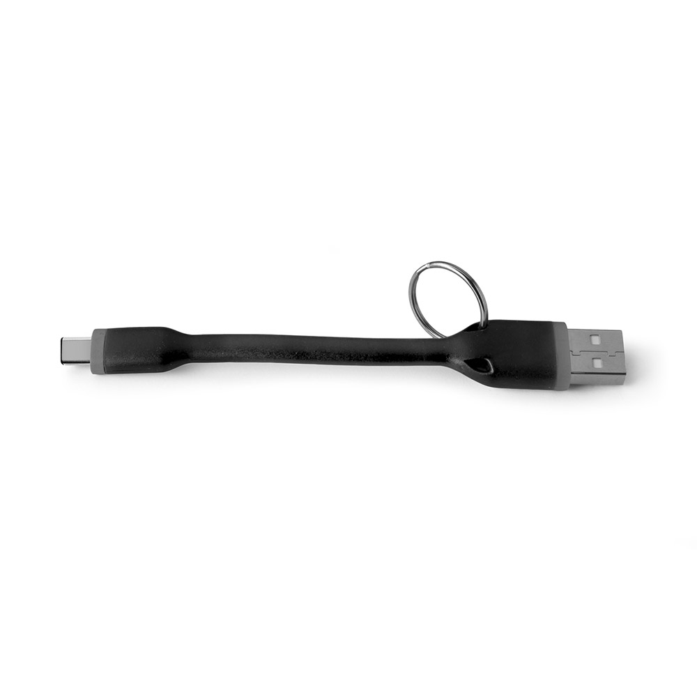 Cavo Dati Usb Con Portachiavi - Colore Nero, , large