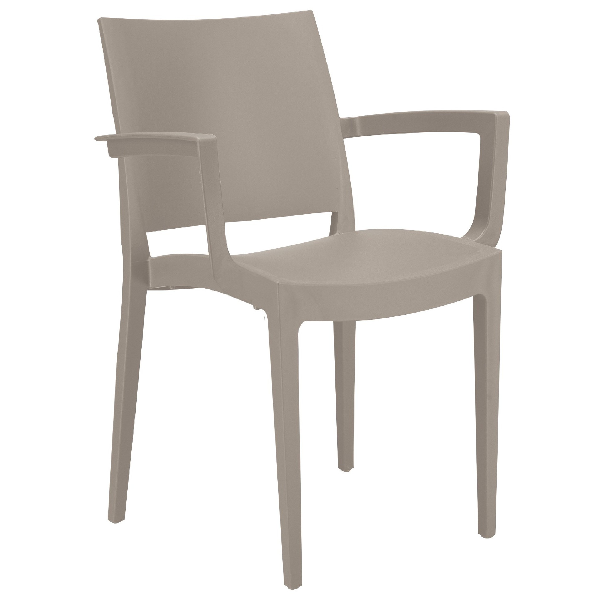 HOMEMANIA 2 Sedie Trento con Braccioli Interno Esterno Beige in Polipropilene