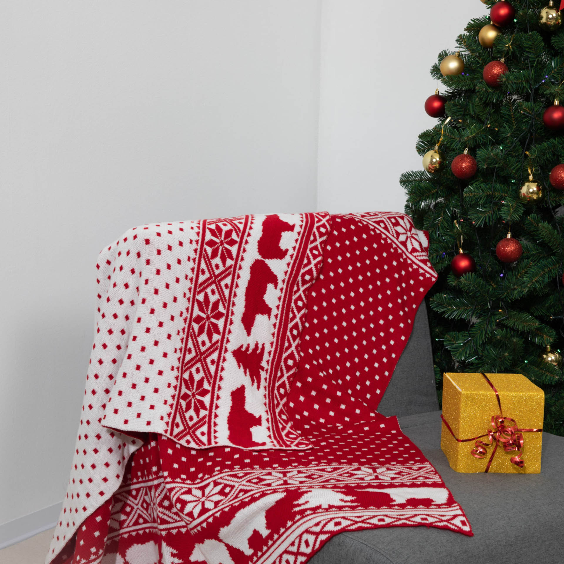 Coperta natalizia double face, , large