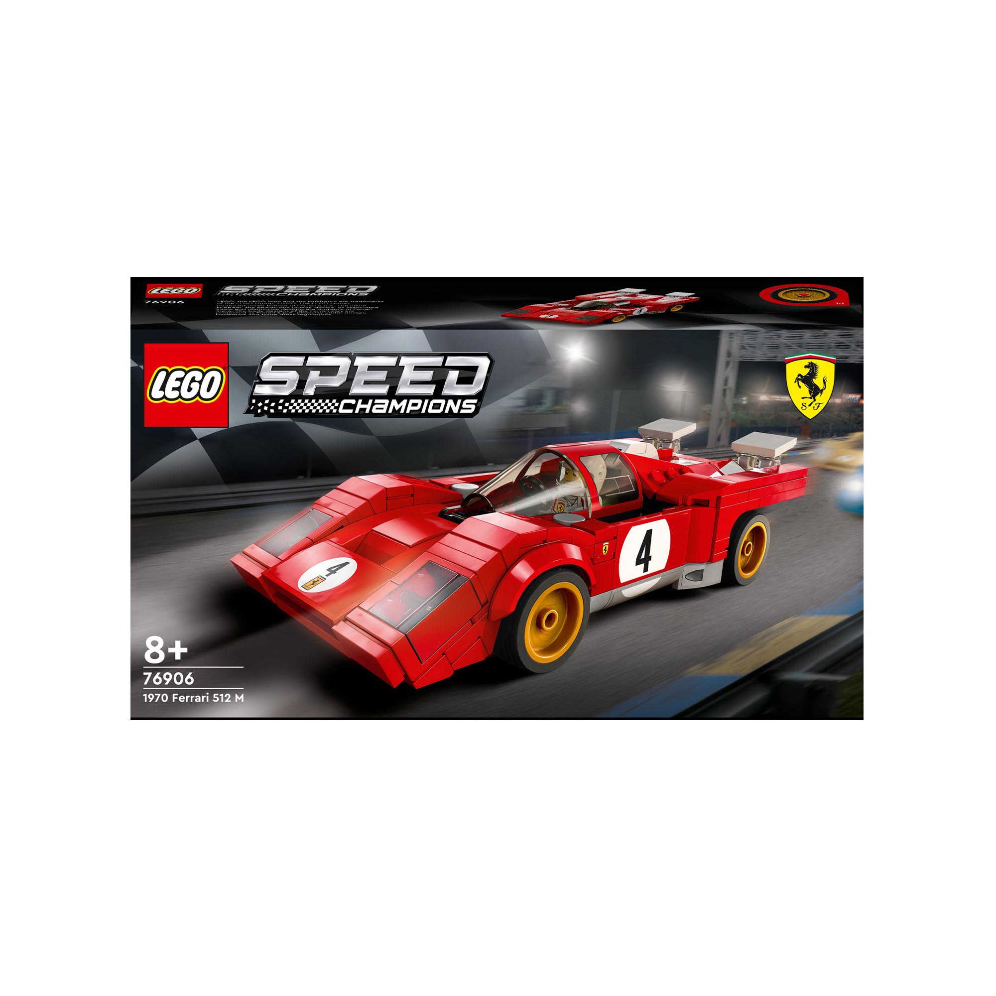LEGO Speed Champions 1970 Ferrari 512 M, Macchina Giocattolo da Corsa, Supercar, 76906, , large