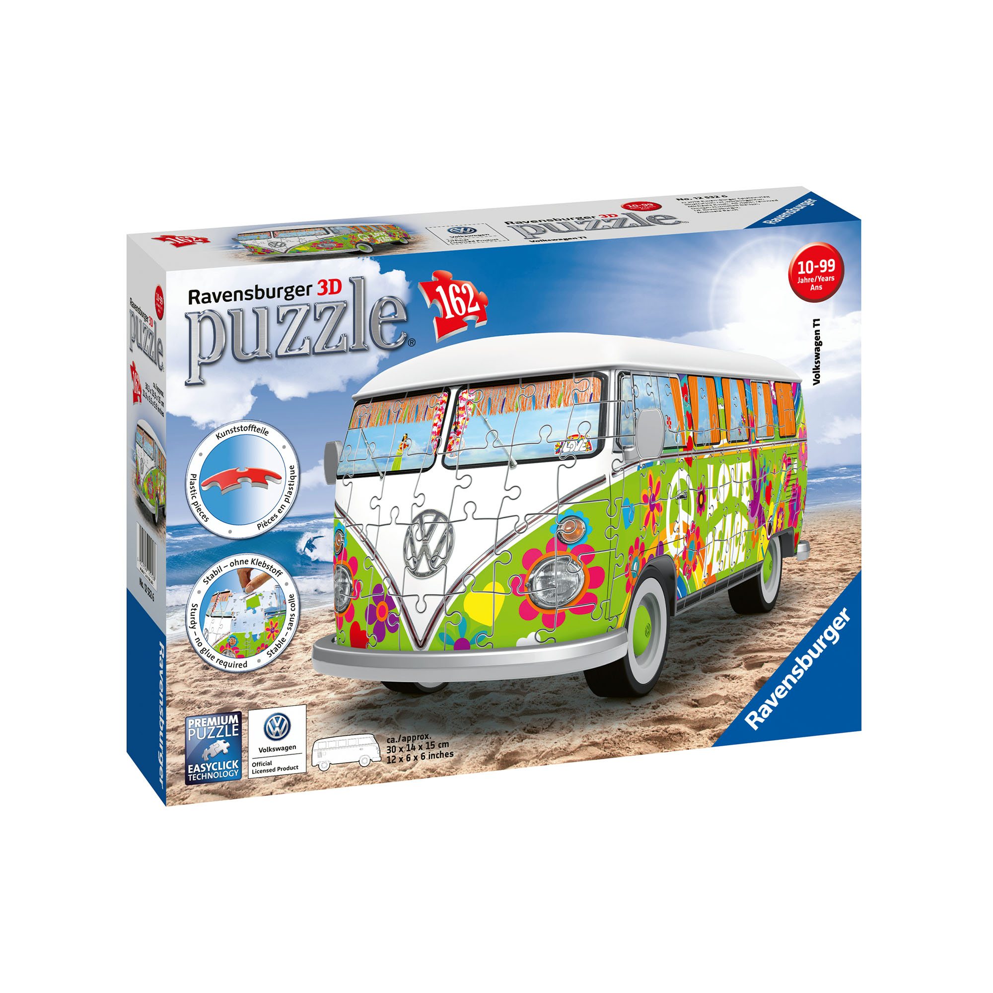 Ravensburger Puzzle 3D - Camper Volkswagen hippie, , large