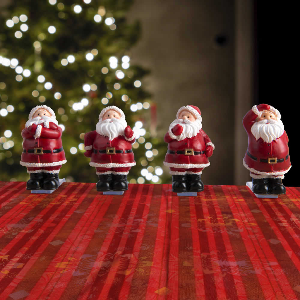 Set 4 fermatovaglia a forma di Babbo Natale, , large