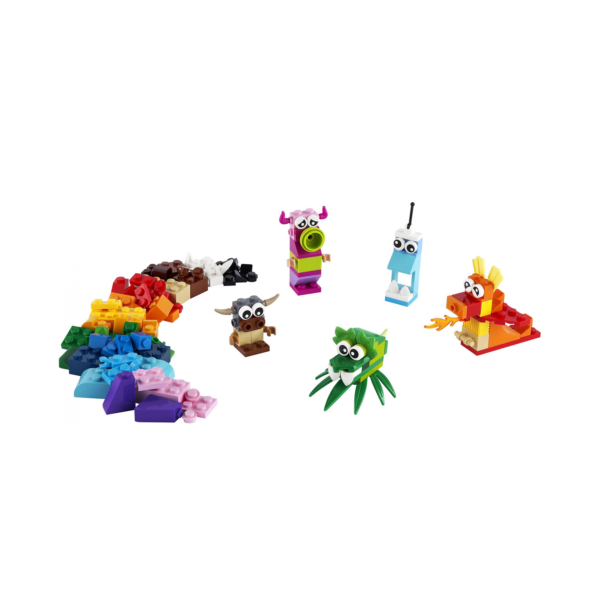 LEGO 11017 Classic Mostri Creativi, Giochi Educativi per Bambini dai 4 Anni in s 11017, , large