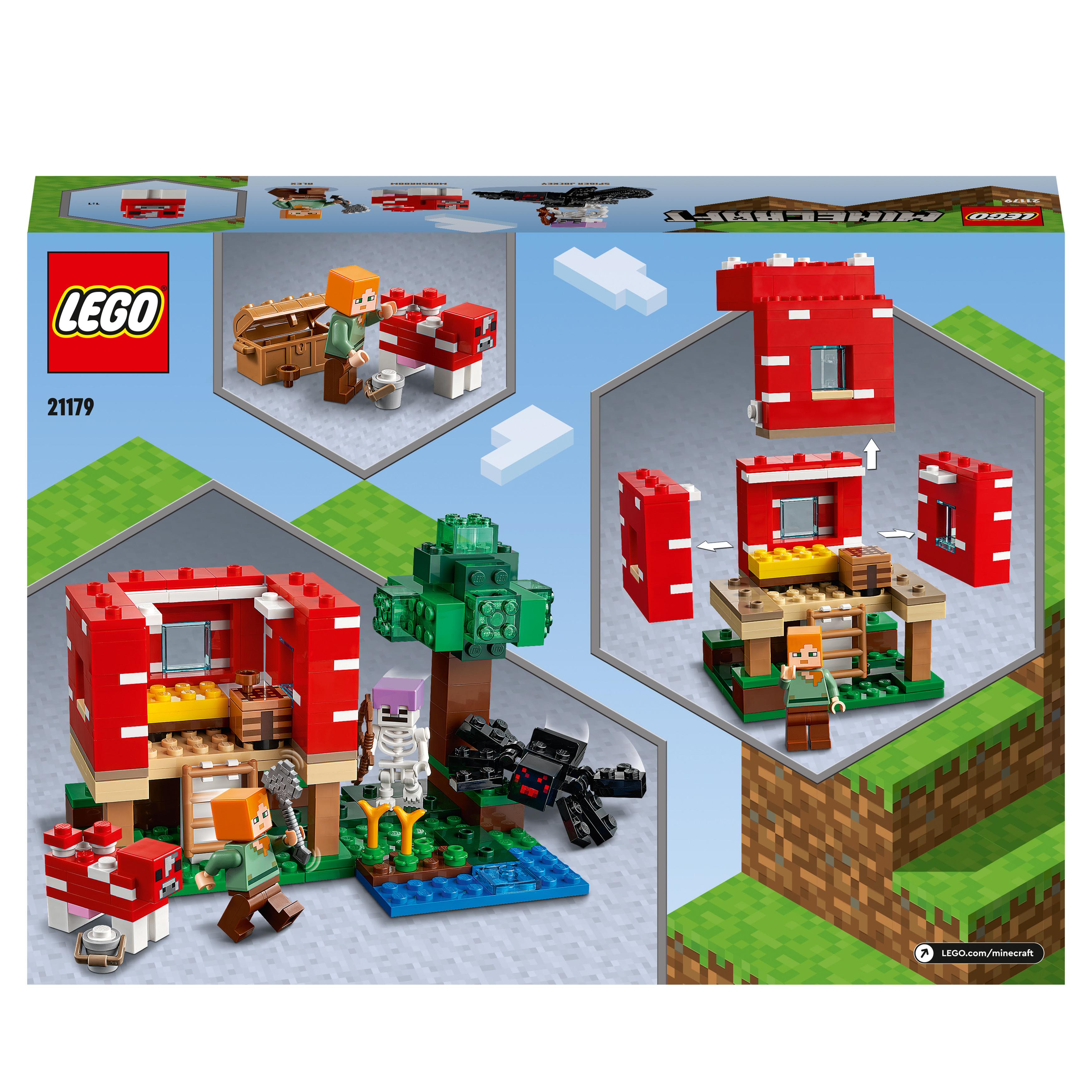LEGO Minecraft La Casa dei Funghi, Giocattoli per Bambini di 8 Anni, Idea Regalo 21179, , large