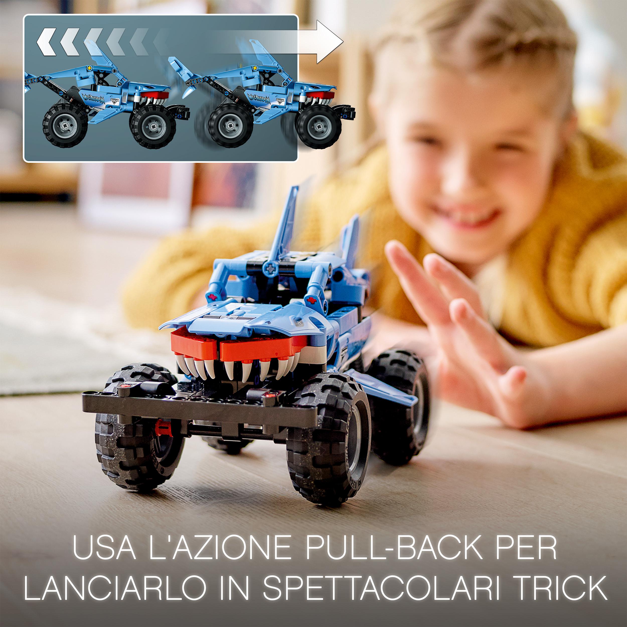 LEGO Technic Monster Jam Megalodon, da Camion a Macchina Giocattolo Low Racer Lu 42134, , large