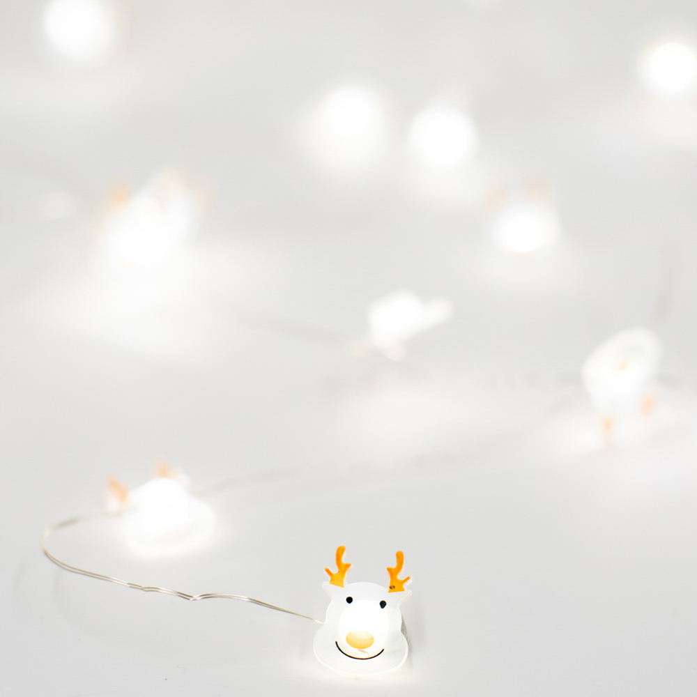 Ghirlanda di Natale con 20 luci led a batteria, , large