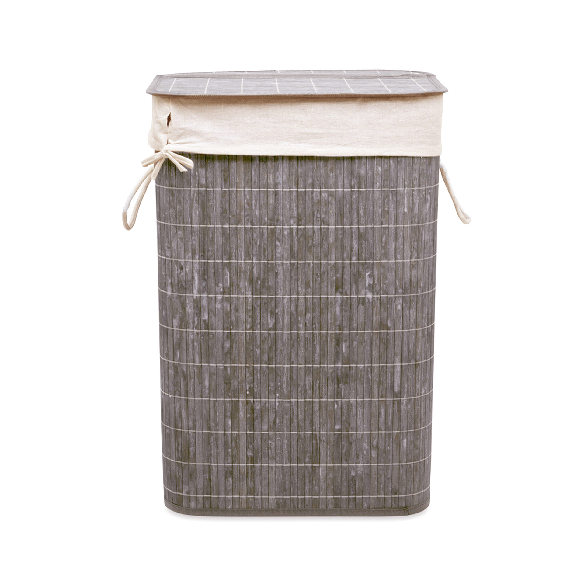 cesta per Biancheria con Sacco in Cotone Removibile Erika 60: Portabiancheria in Fibra di cellulosa Colore Grigio Borsa Mare by Limac Design®. Contenitore per Giochi 