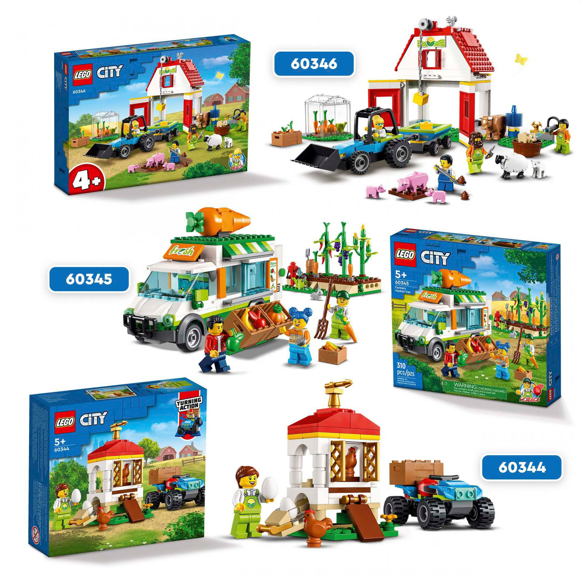 LEGO City Il Pollaio, Set con Animali, Nido per Galline e Uova Fresche, Fuoristr 60344, , large