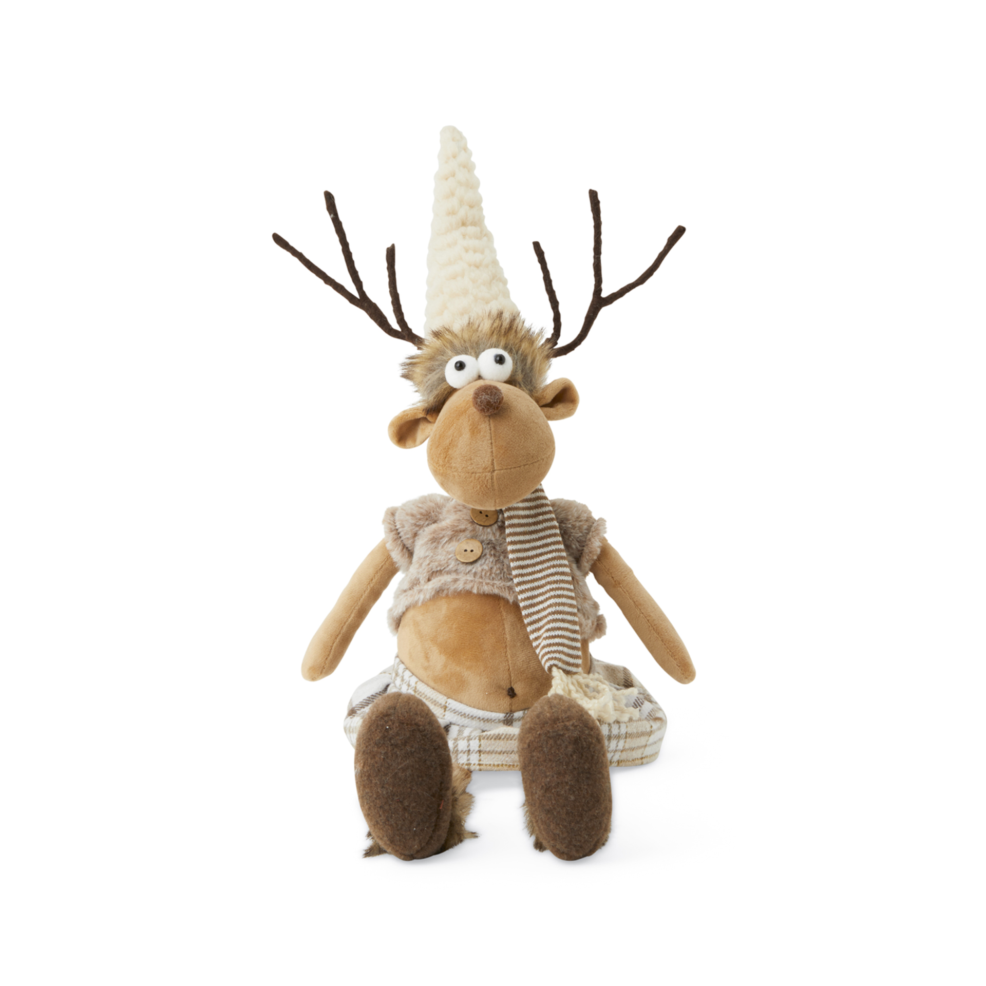 Peluche Renna Femmina Seduta, , large