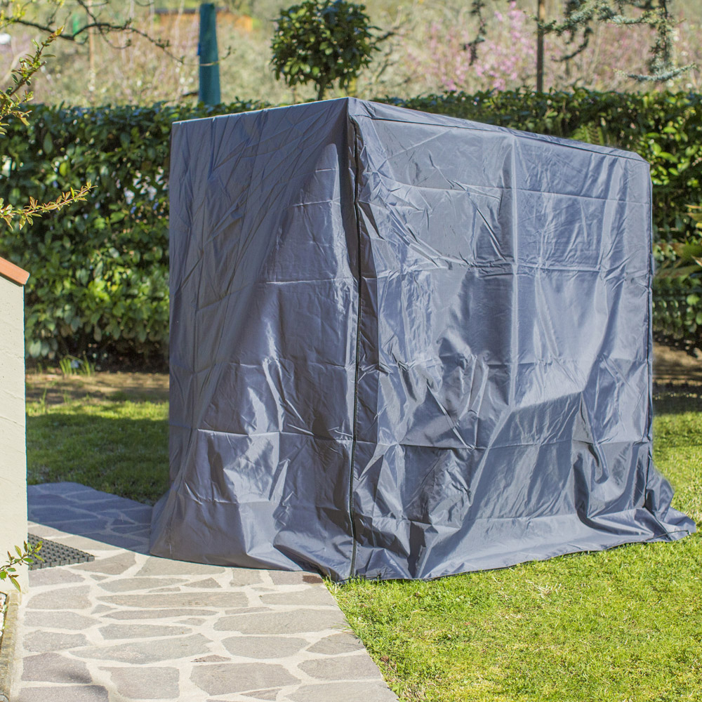 Copertura Dondolo a 3 Posti Impermeabile in Oxford 200x125x170cm Copri Dondolo da Giardino Copertura Altalena Anti UV Antivento Antipioggia MARRONE 