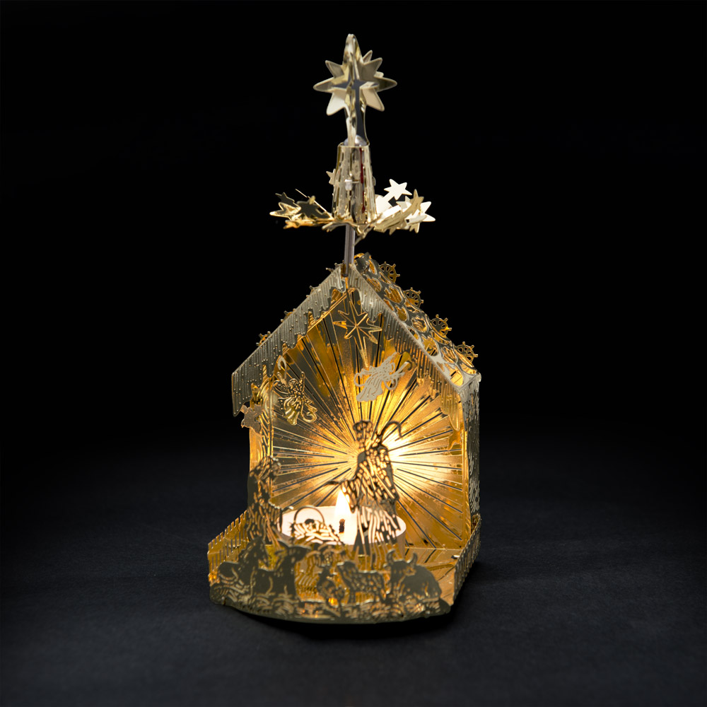 Presepe con stella roteante, , large