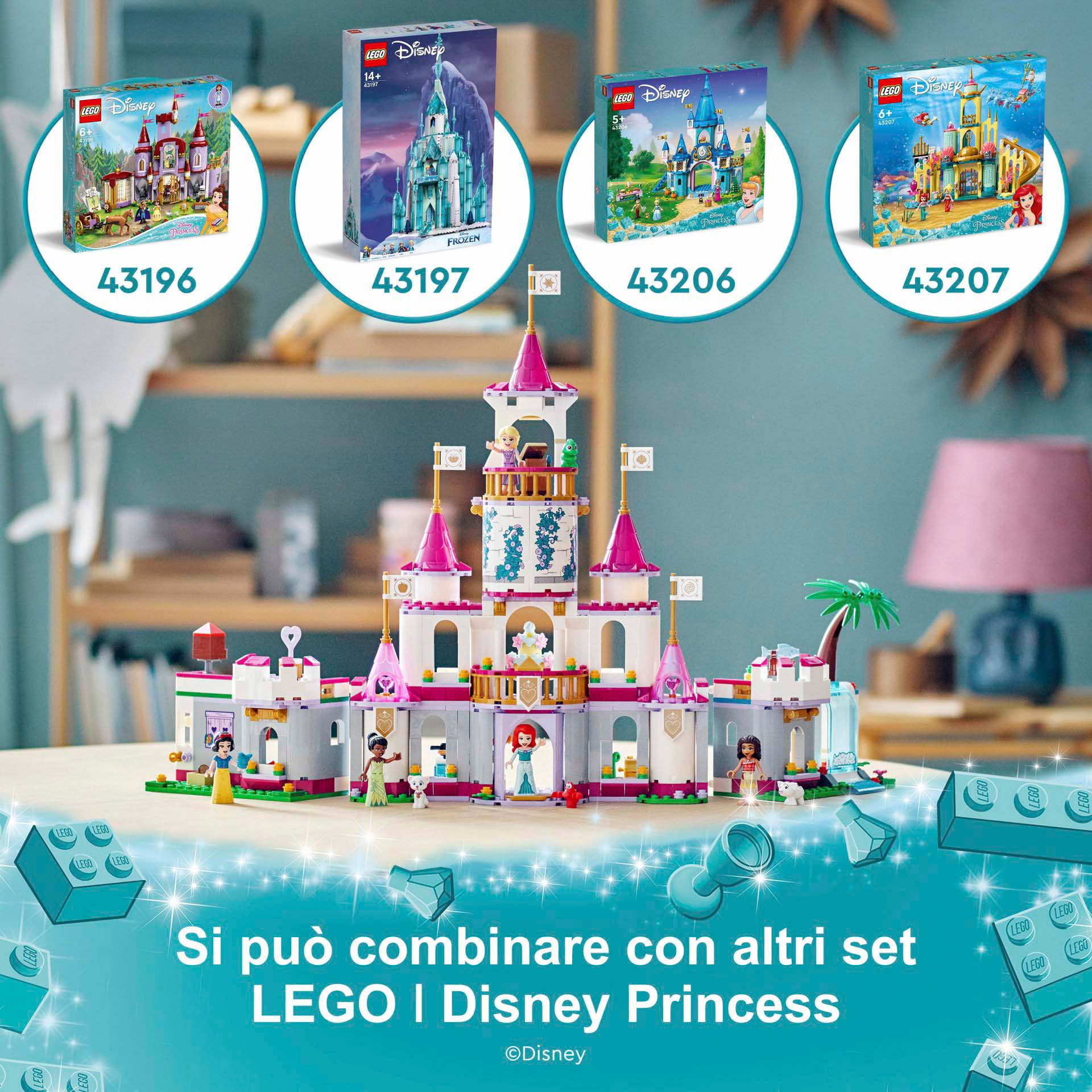 LEGO | Disney Princess Il Grande Castello delle Avventure, Set Costruzioni Gioca 43205, , large