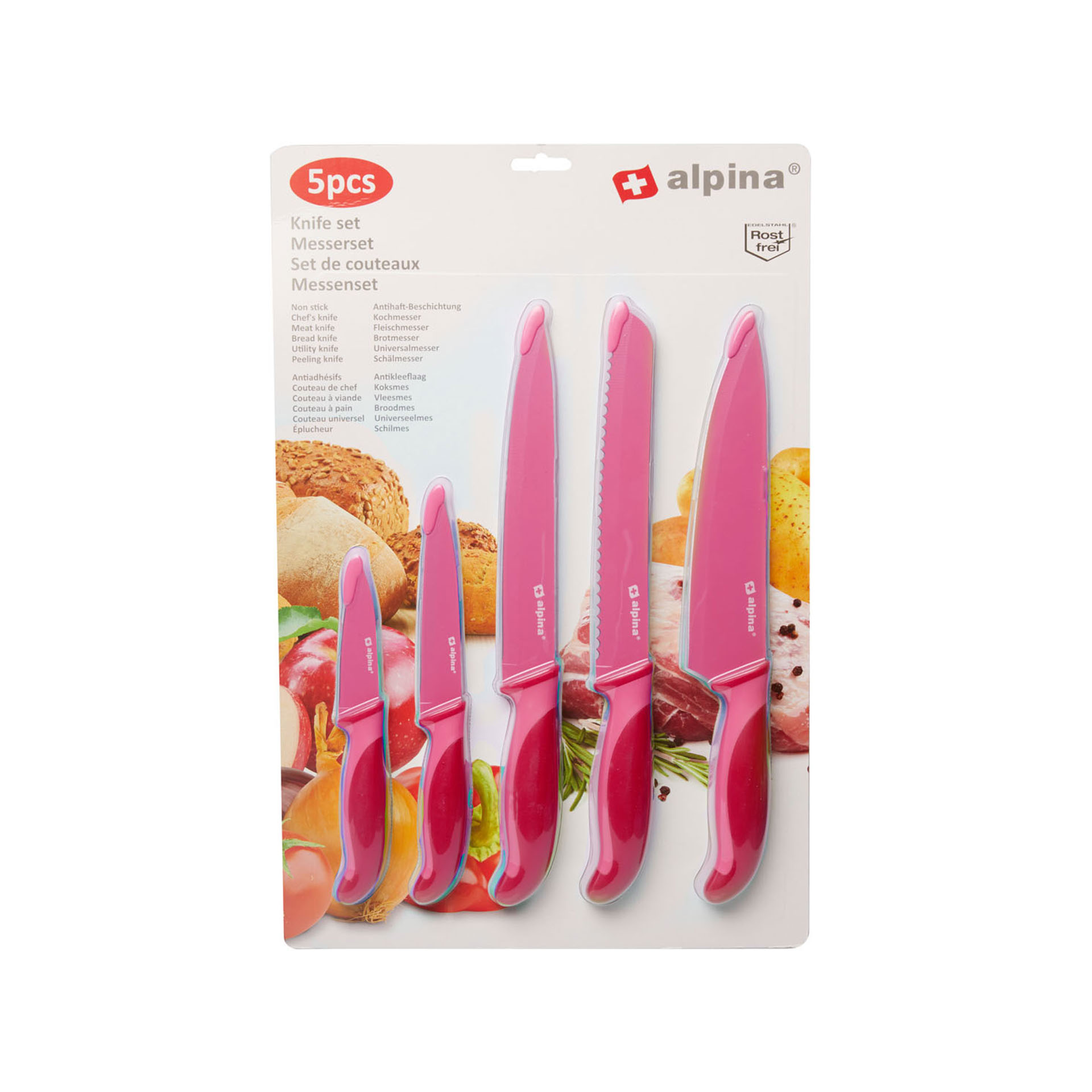 Set di 4 coltelli da verdura Rosa colore Giesser 