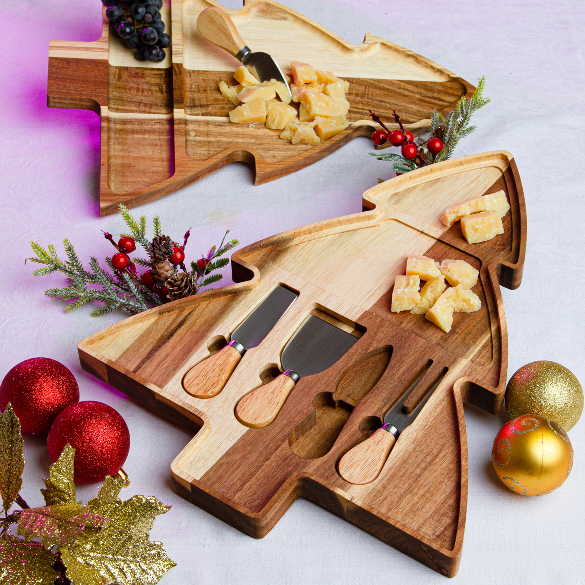 Tagliere In Legno Con Coltelli Da Formaggio, , large