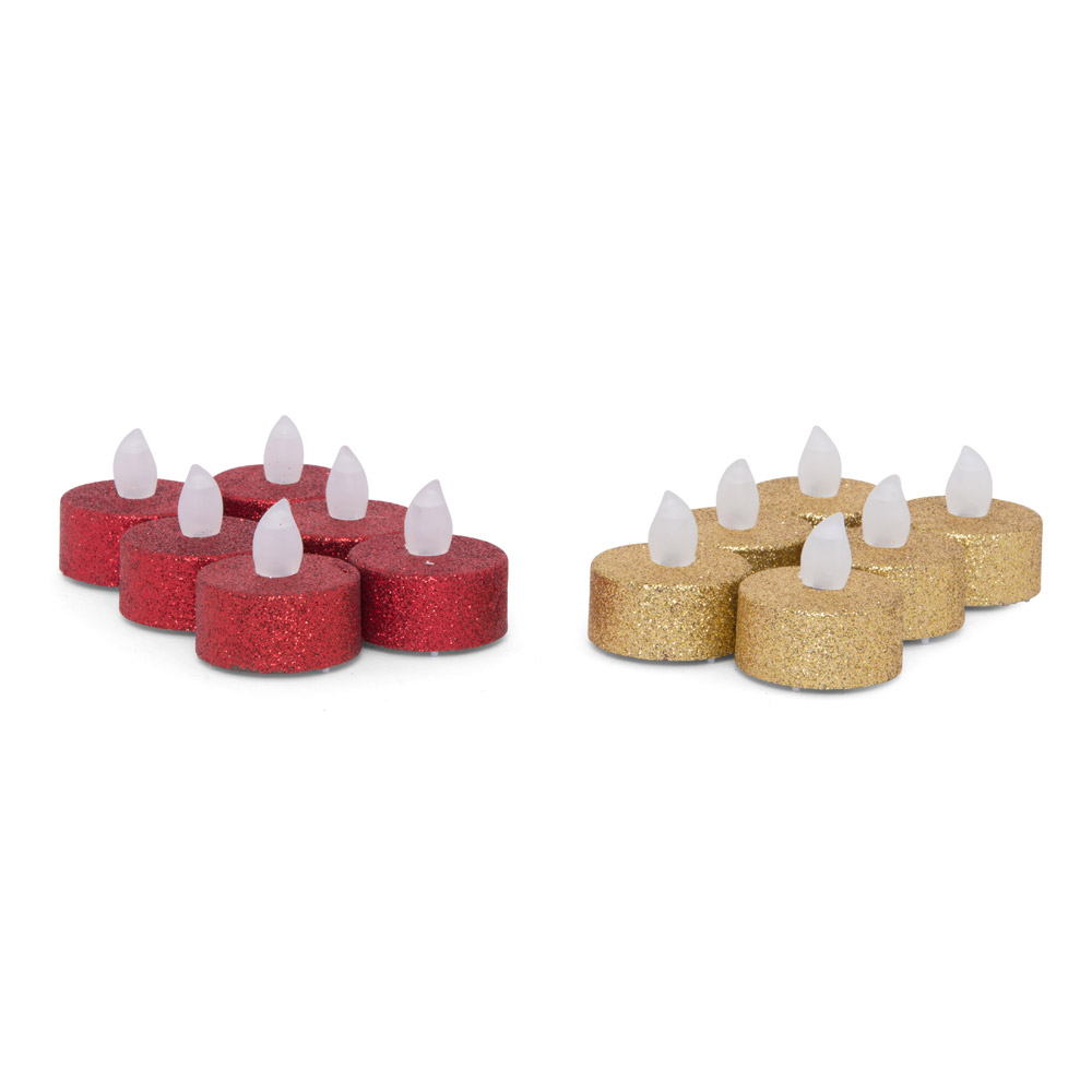 6 Tealight con luce a led tremolante, , large