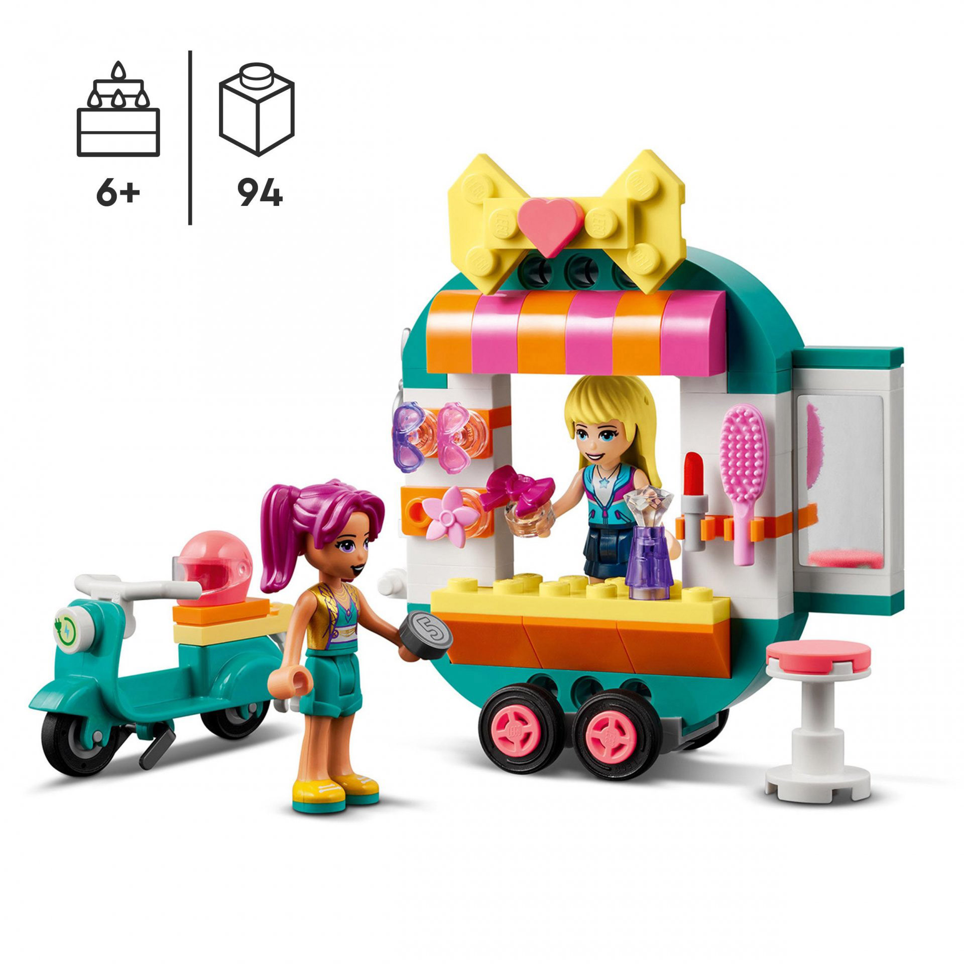 LEGO Friends Boutique di Moda Mobile, con Motorino Elettrico, Parrucchiere e Acc 41719, , large