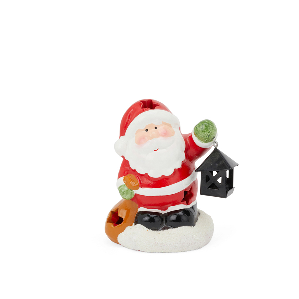 Babbo Natale Luminoso In Ceramica, , large