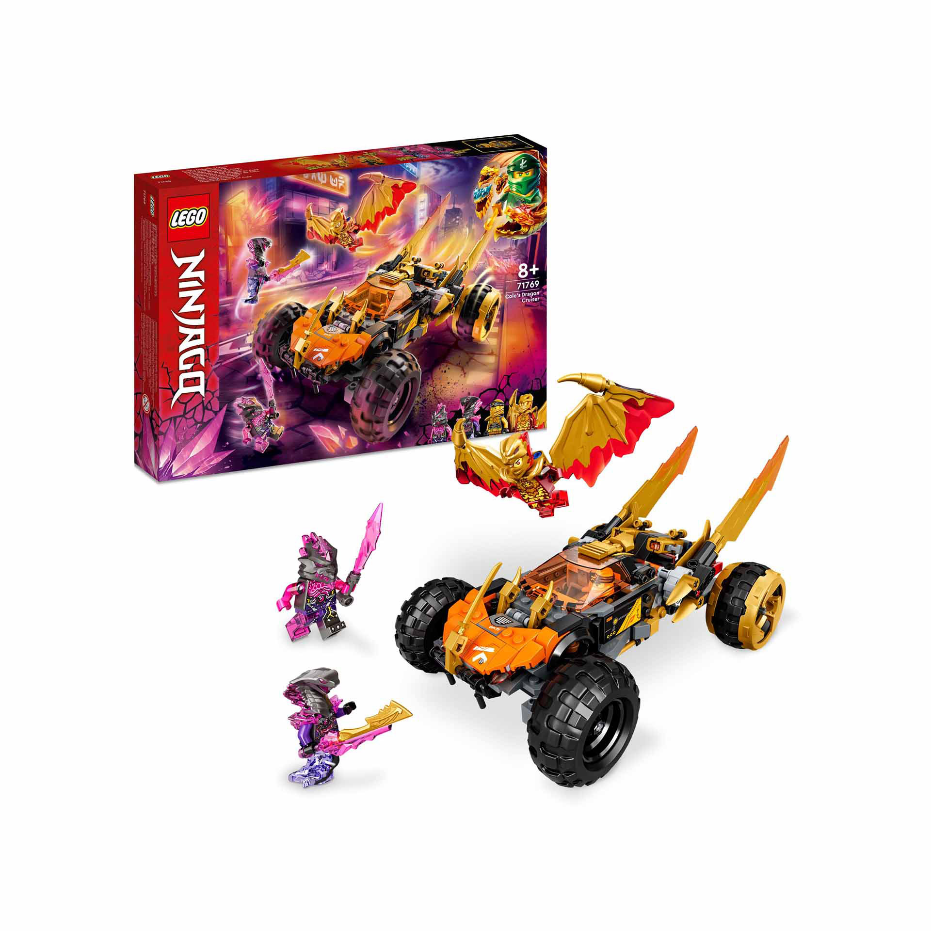 LEGO Ninjago Fuoristrada Drago di Cole, Set Serie TV Crystallized, Minifigure e 71769, , large