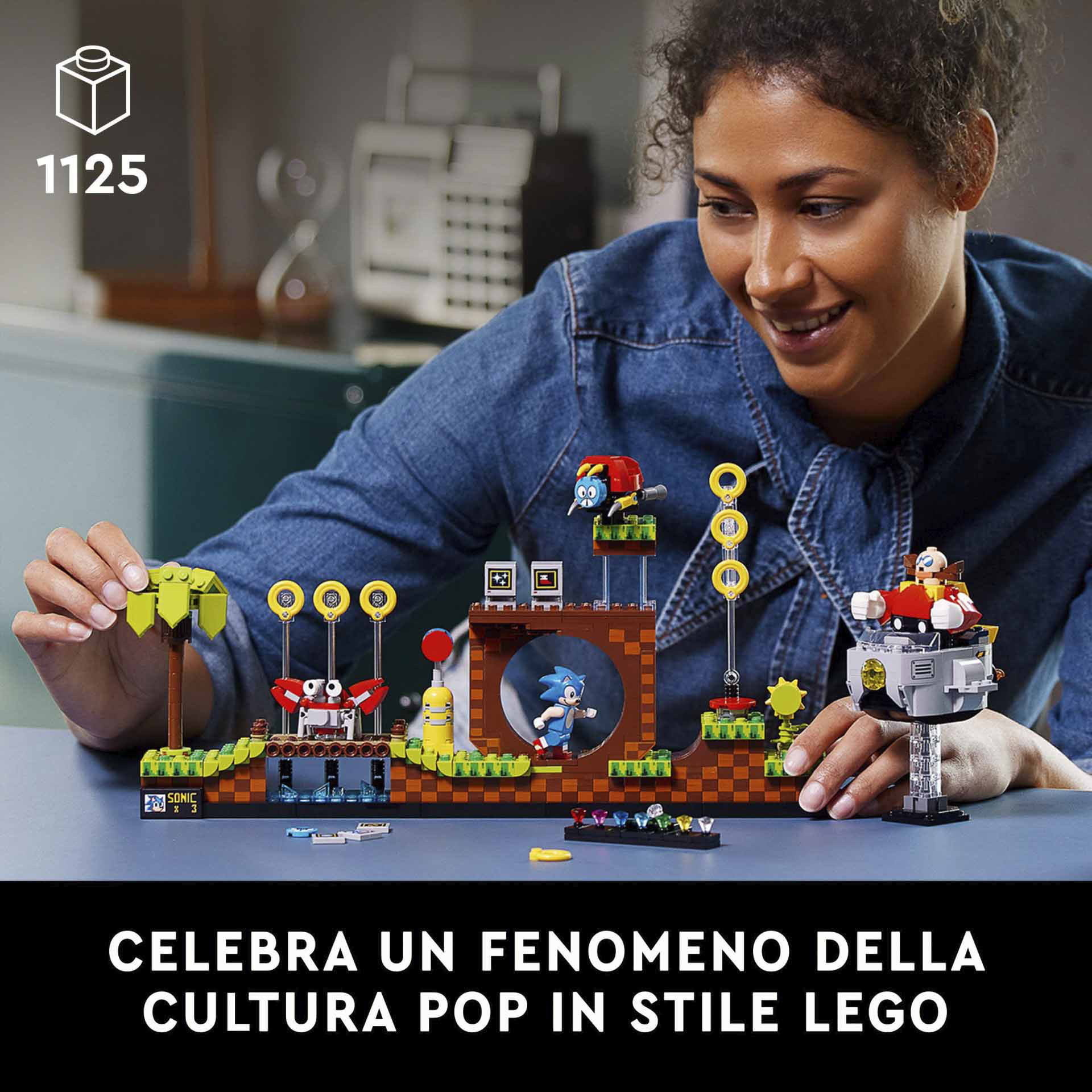 LEGO Ideas Sonic the Hedgehog - Green Hill Zone, Modello da Costruire per Adulti 21331, , large