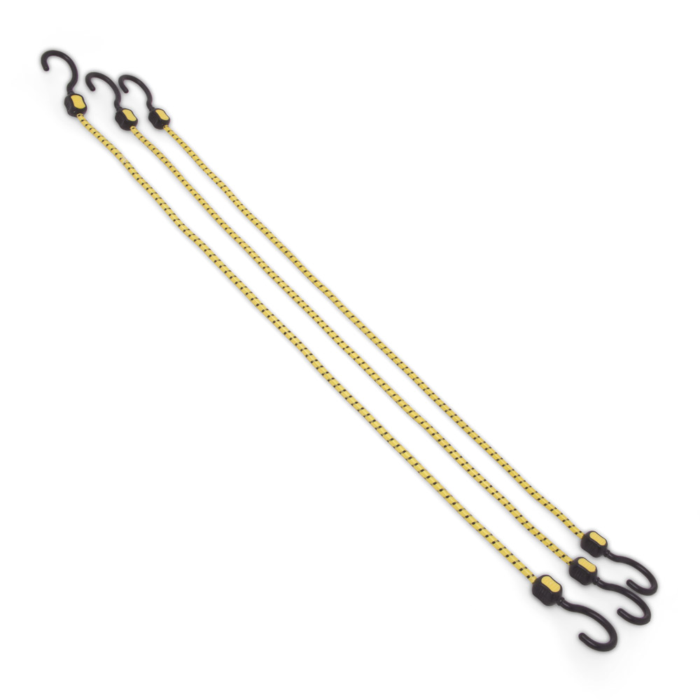 Corde elastiche con gancio, set di 3, , large