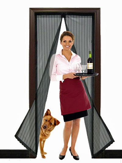 Tenda-zanzariera nera con magneti 99 x 210 cm, , large