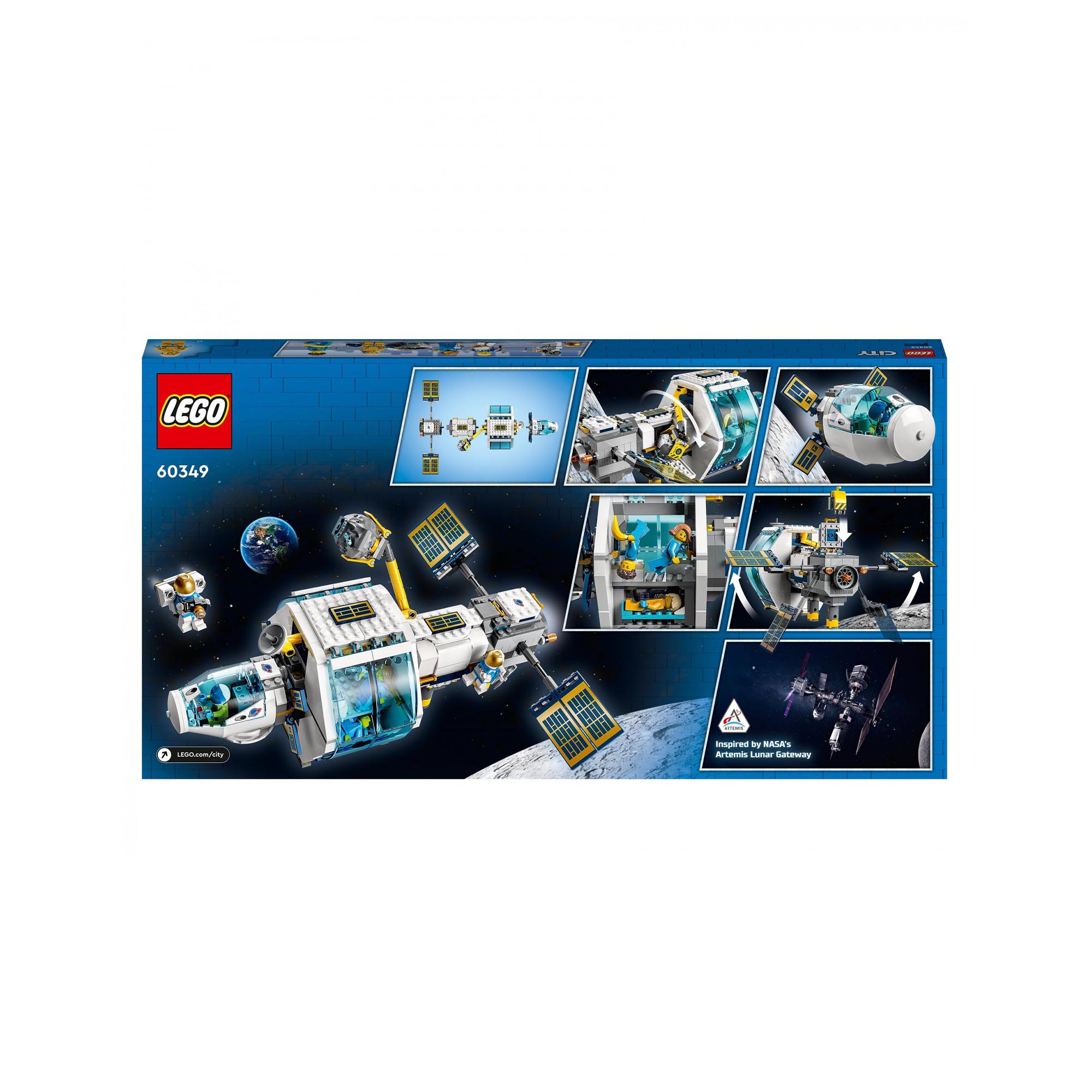 LEGO 60349 City Stazione Spaziale Lunare, Giocattoli Ispirati alla NASA, 5 Minif 60349, , large