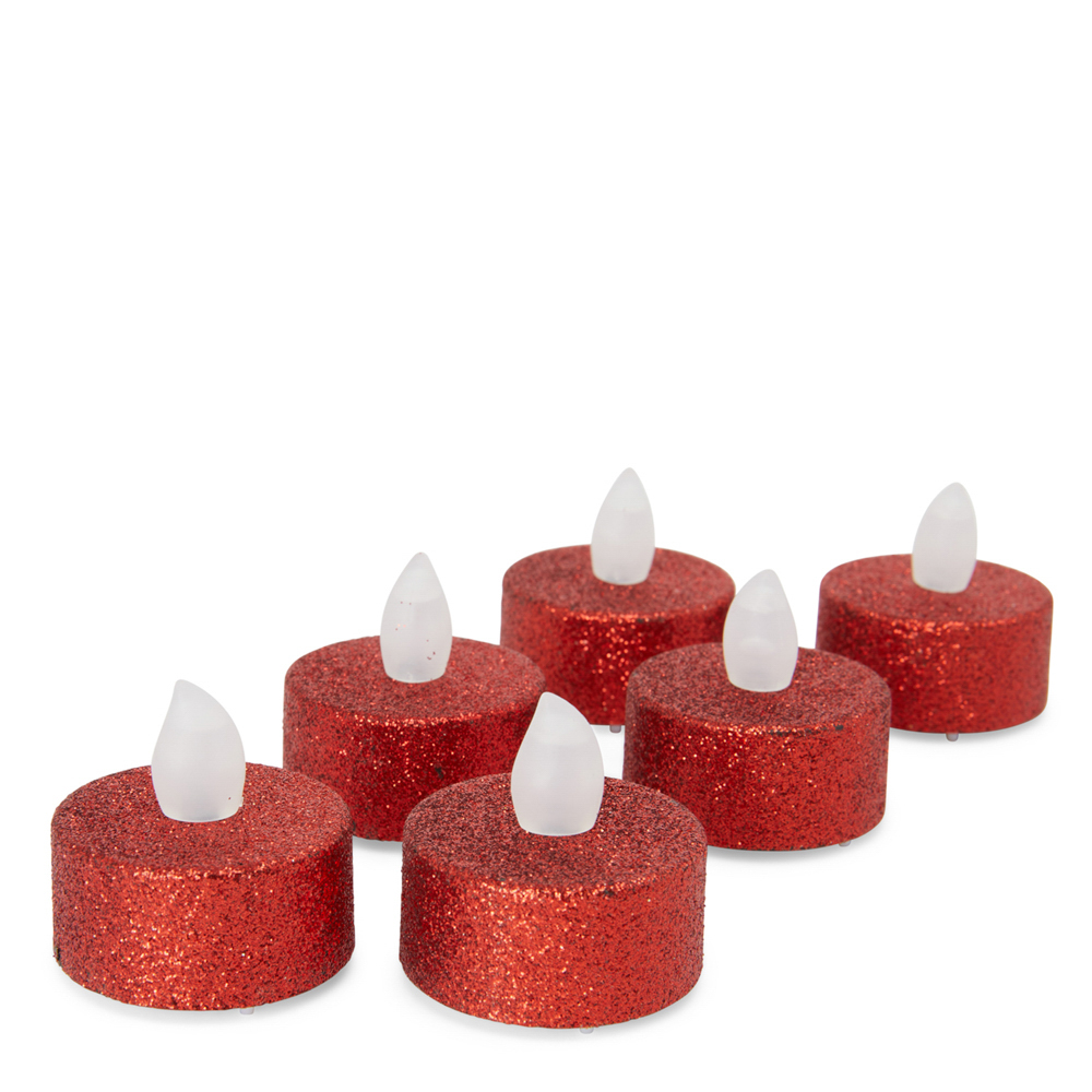 6 Tealight con luce a led tremolante, , large