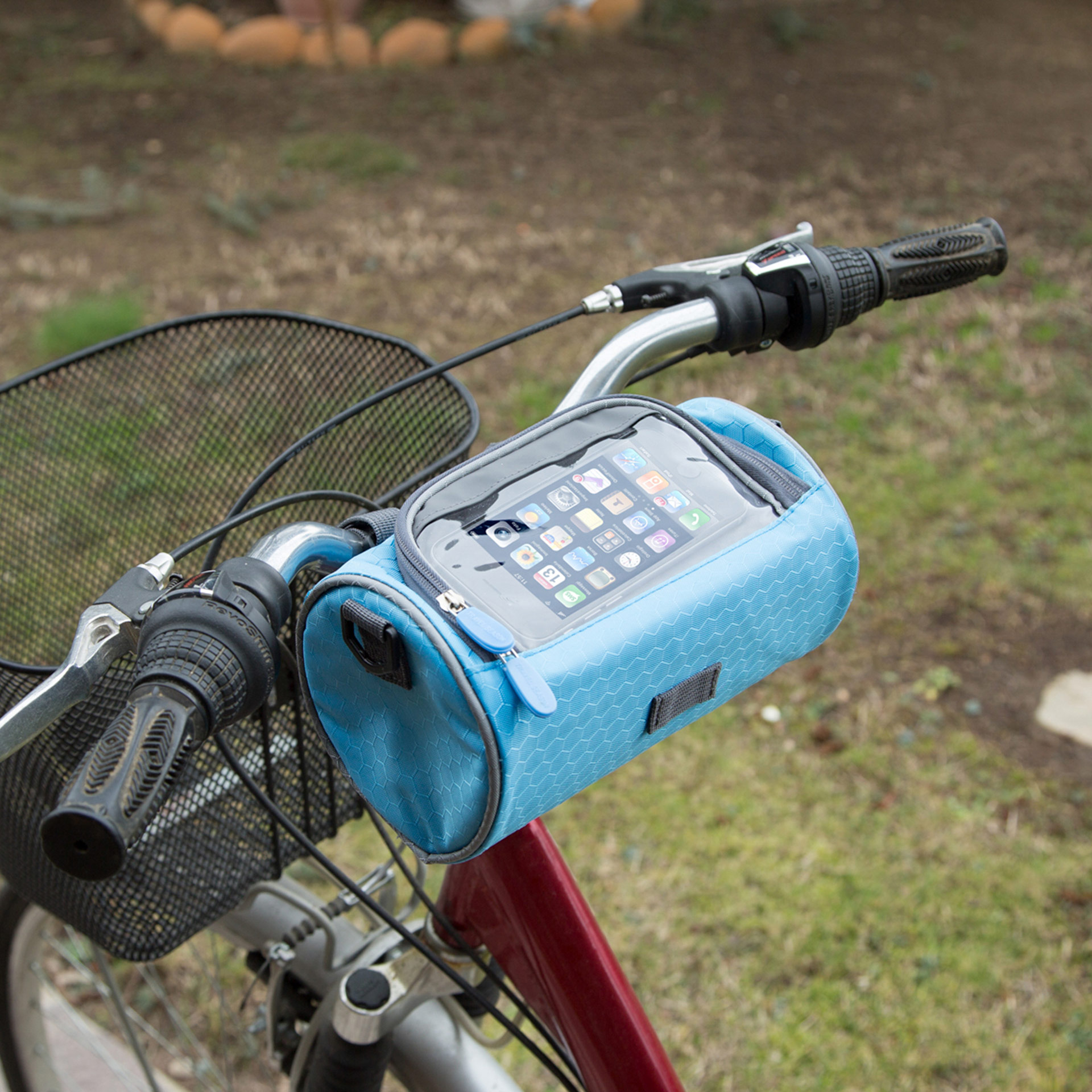 Borsa da bicicletta con porta smartphone