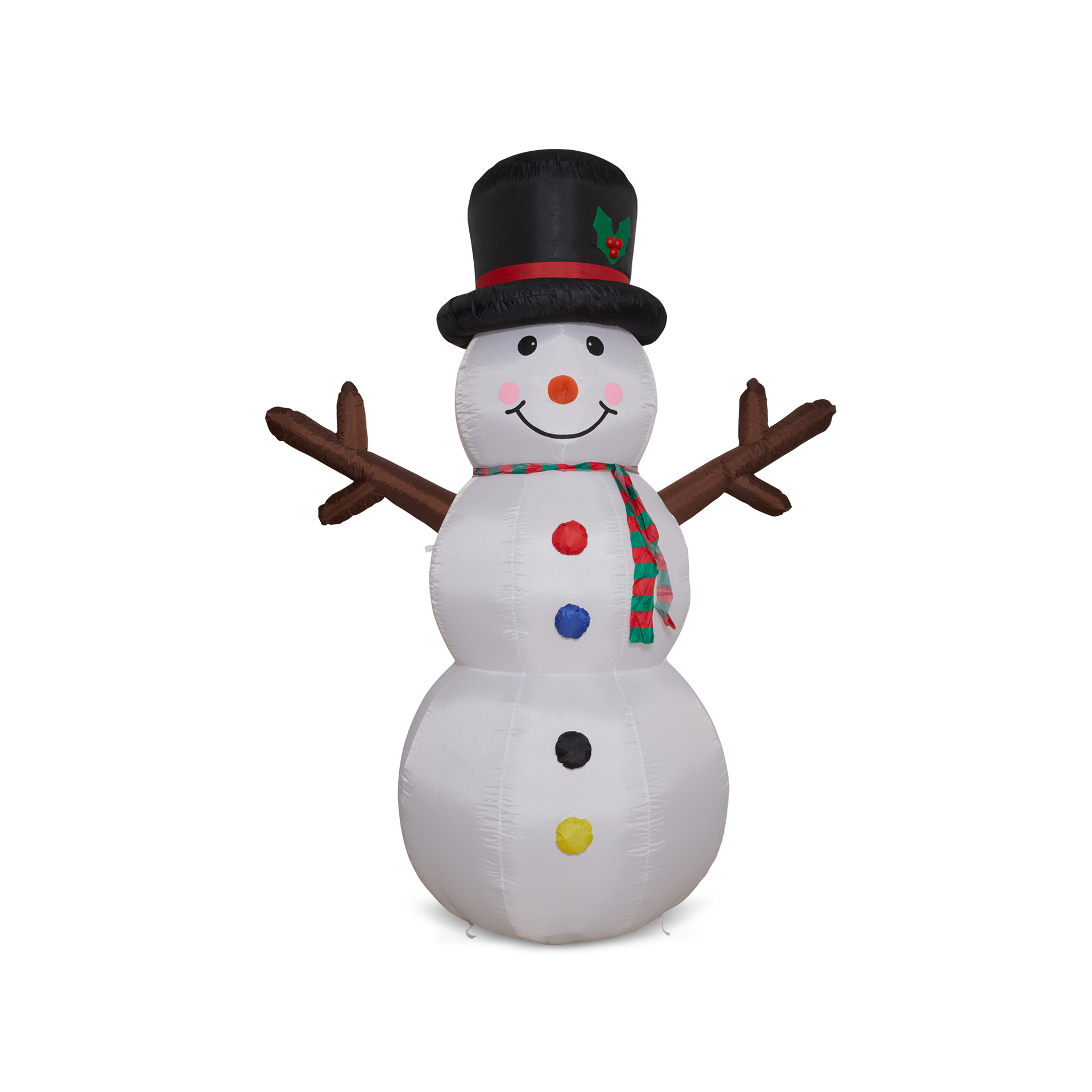 Maxi Gonfiabile Con Luci - Pupazzo Di Neve, H 244 Cm, , large