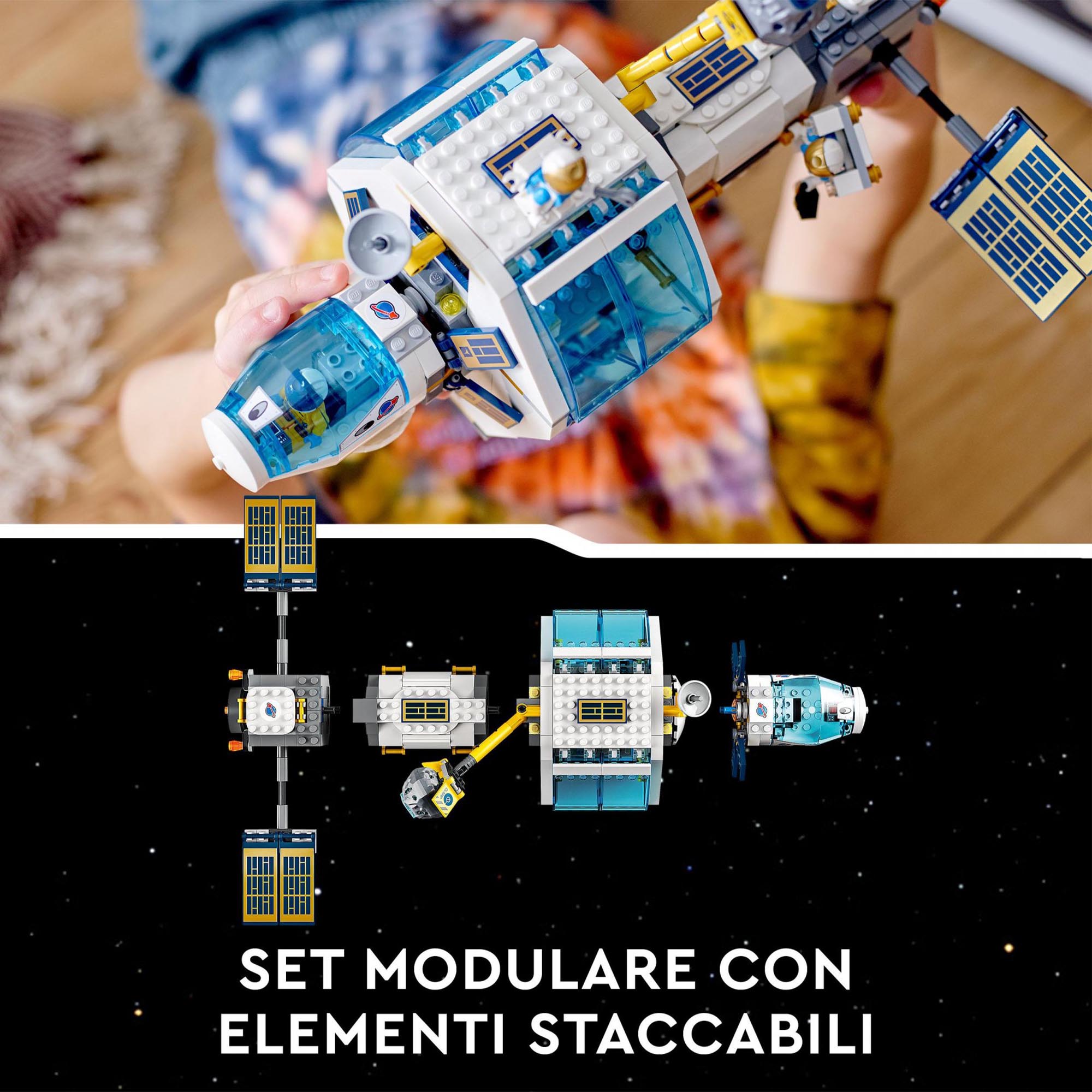 LEGO 60349 City Stazione Spaziale Lunare, Giocattoli Ispirati alla NASA, 5 Minif 60349, , large