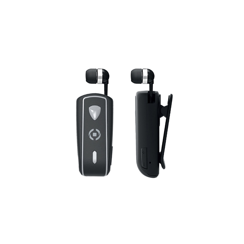 Auricolare Bluetooth con clip e cavo riavvolgibile, , large