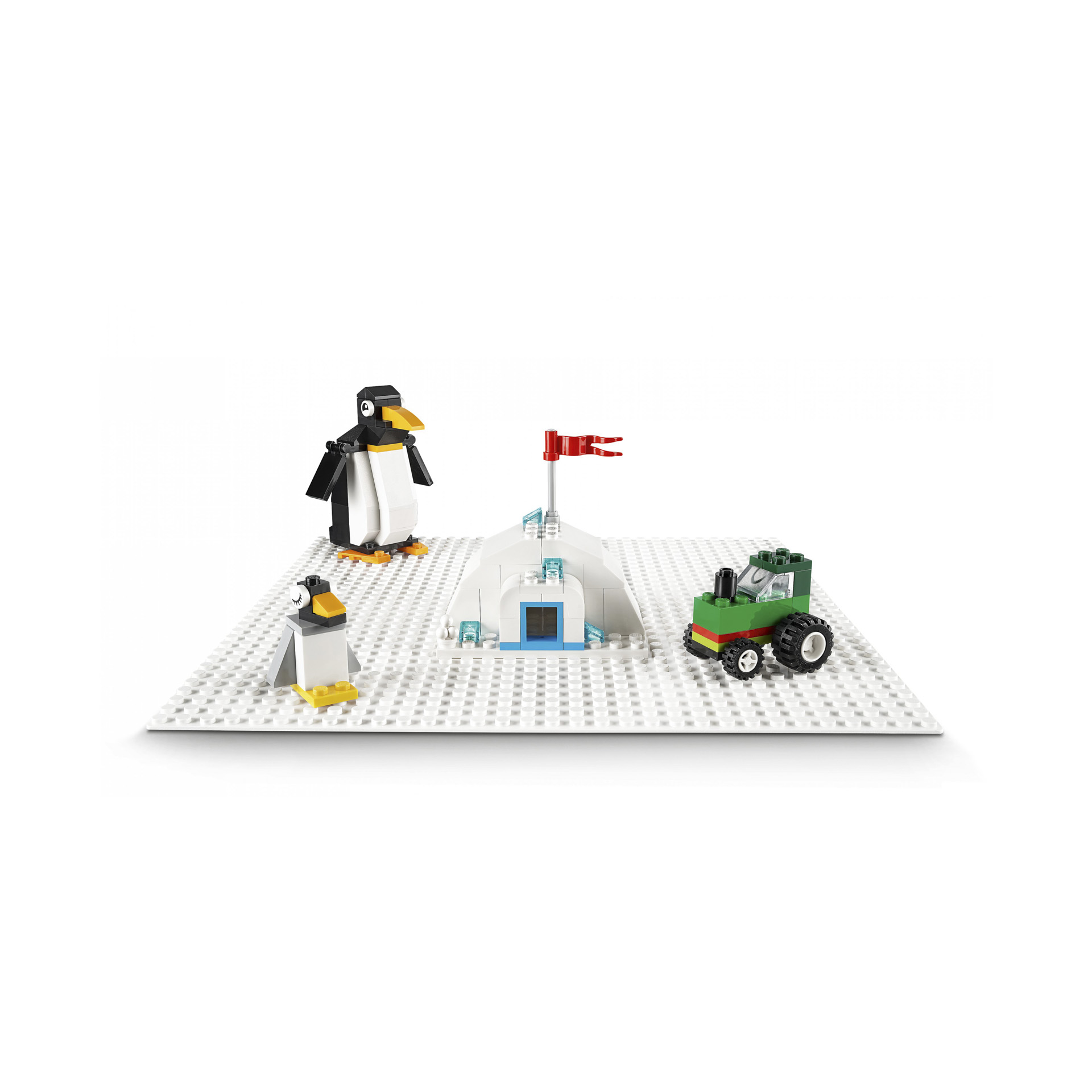 LEGO Classic Base Bianca, Base da Costruzione 25 cm x 25 cm per Ambientazioni In 11010, , large