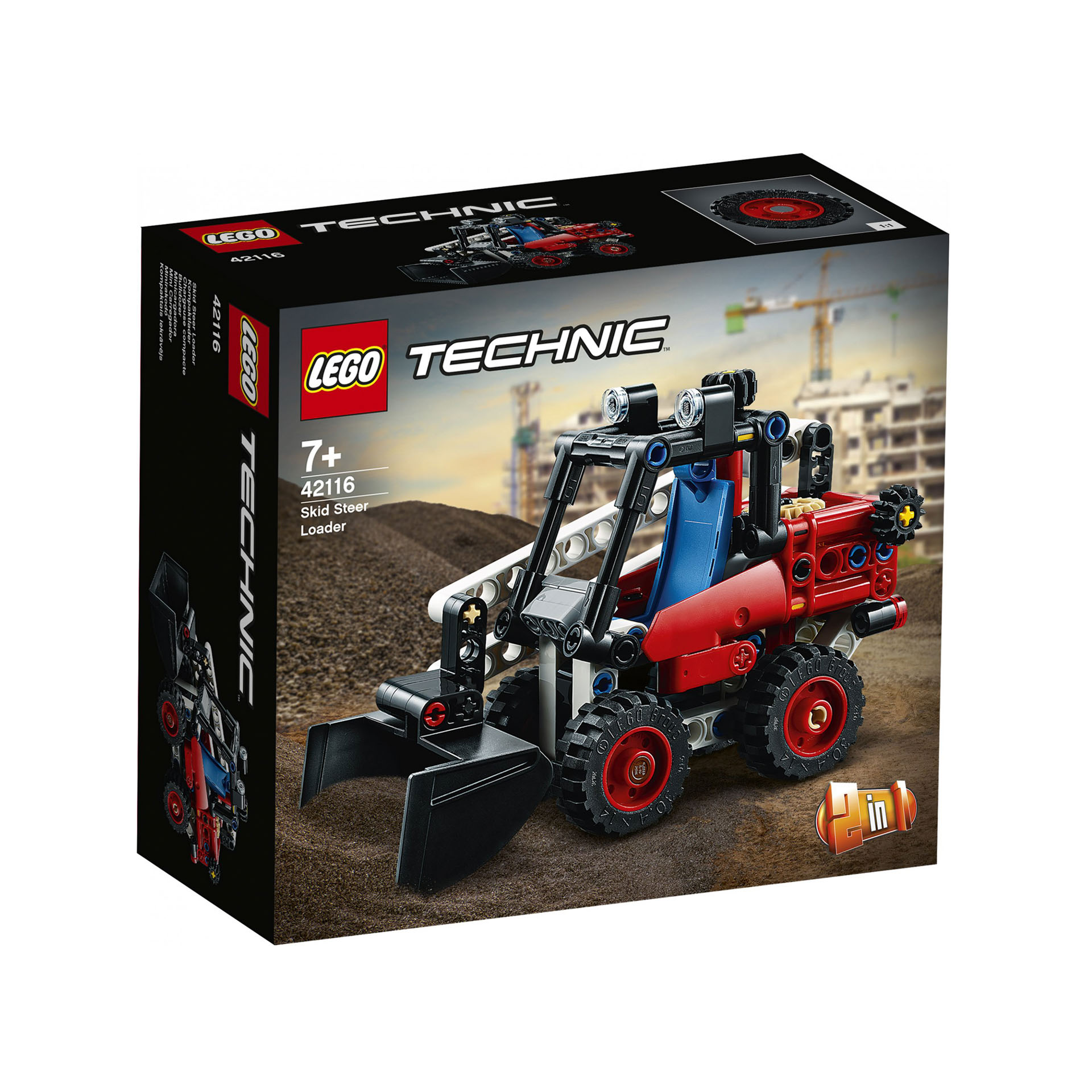 LEGO Technic Bulldozer Kit 2 in 1 da Escavatore a Hot Rod, Ruspa e Auto da Costr 42116, , large