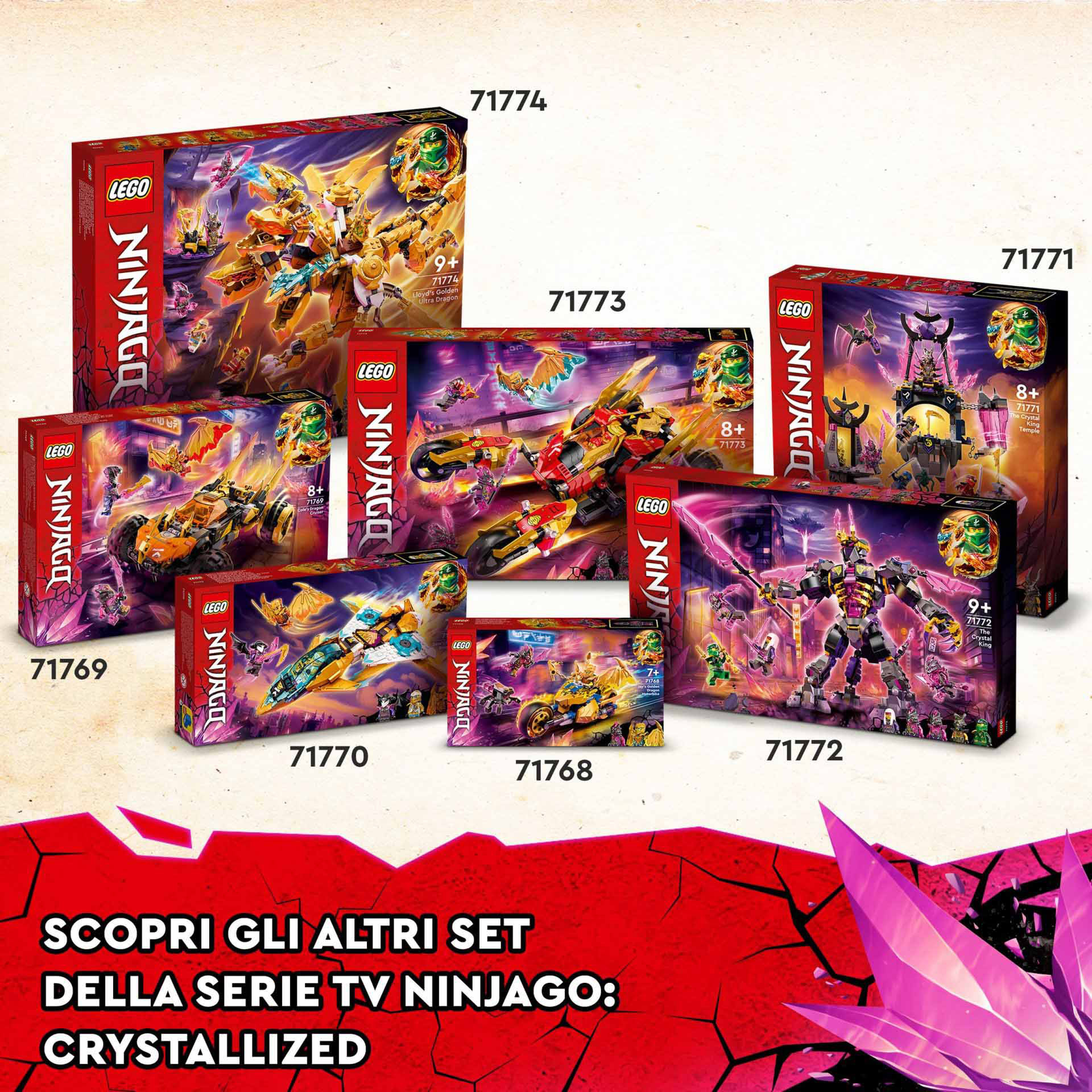LEGO Ninjago Il Re dei Cristalli, Set Serie TV Crystallized con Action Figure e 71772, , large