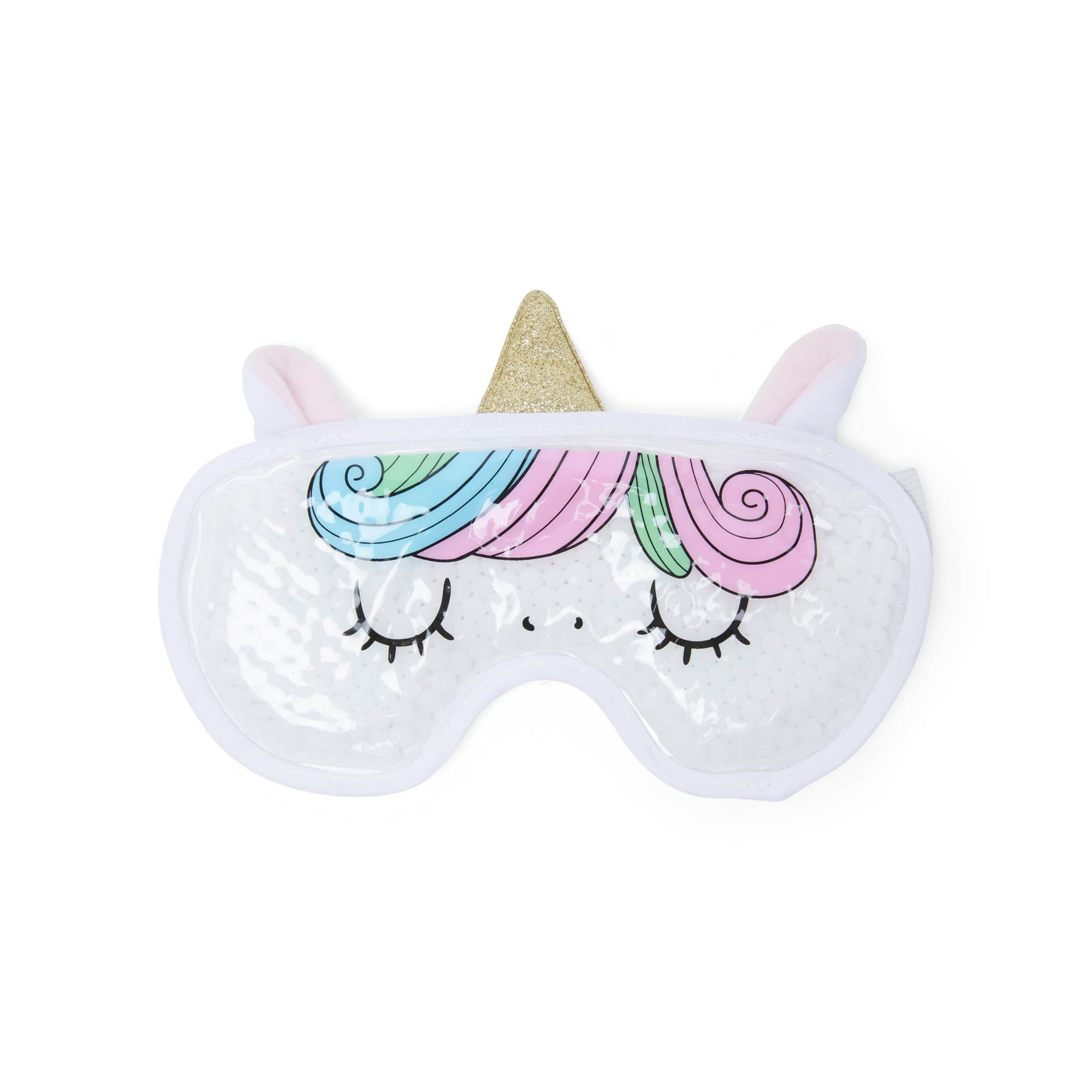 Maschera Occhi Rilassante Con Microsfere In Gel - Unicorno, Bianca, , large