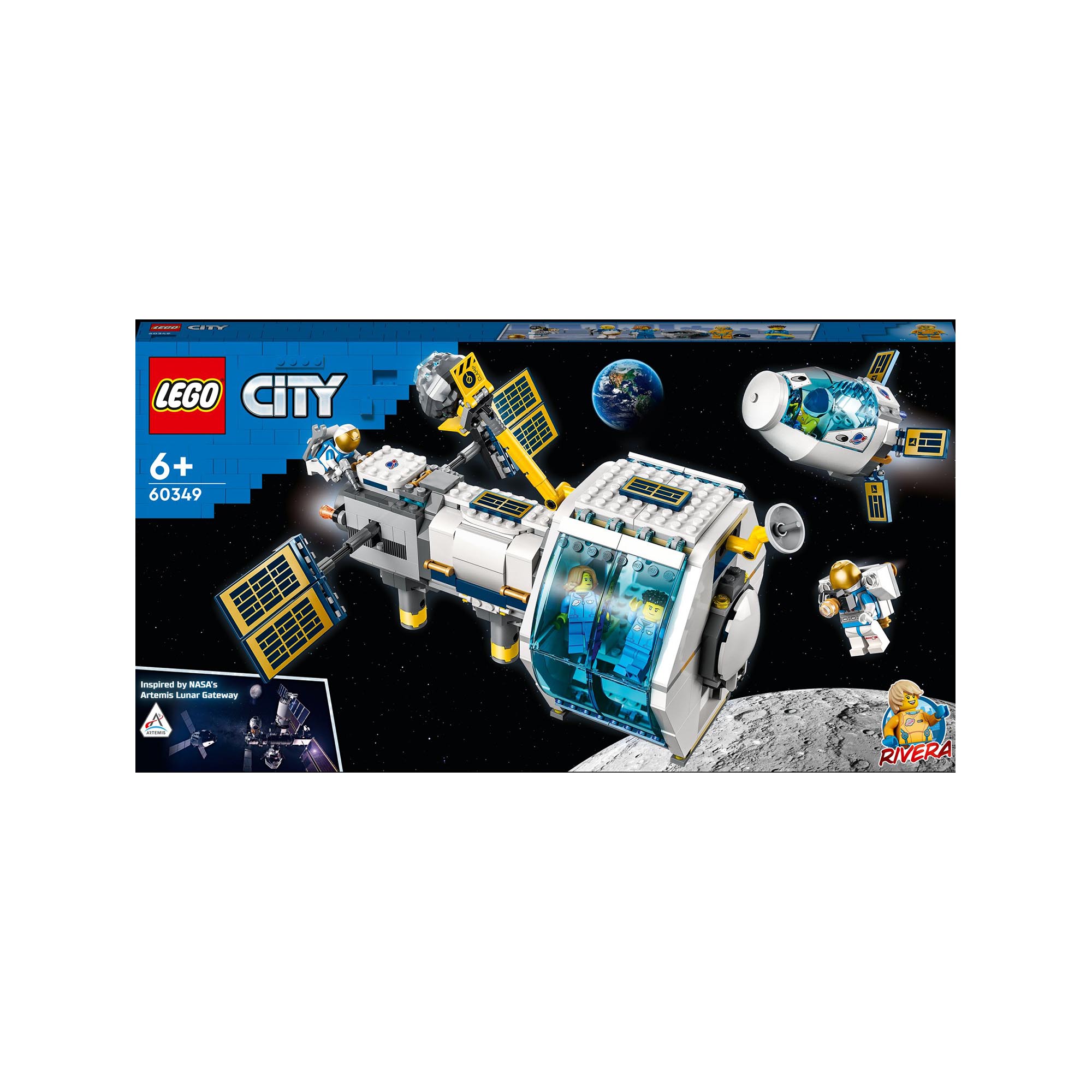 LEGO 60349 City Stazione Spaziale Lunare, Giocattoli Ispirati alla NASA, 5 Minif 60349, , large