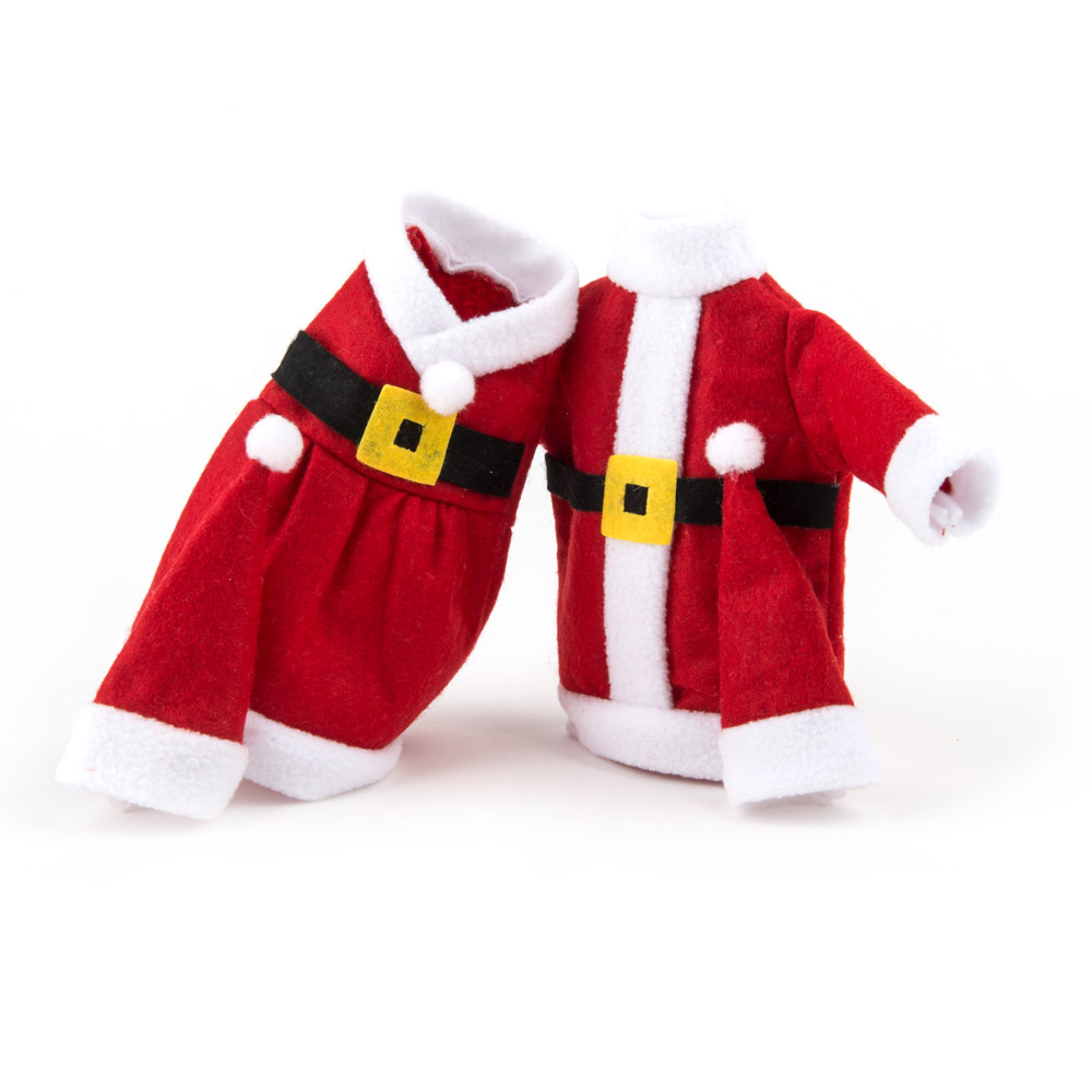 Copribottiglie Babbo Natale - Set Da 2 Pz, , large