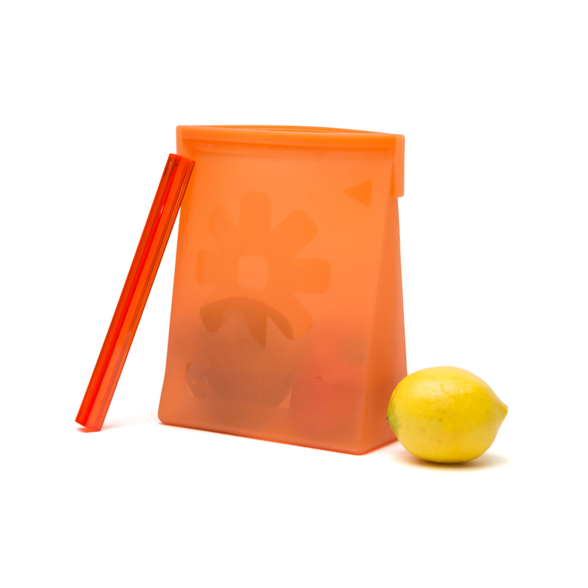 Busta in silicone per alimenti arancione, , large