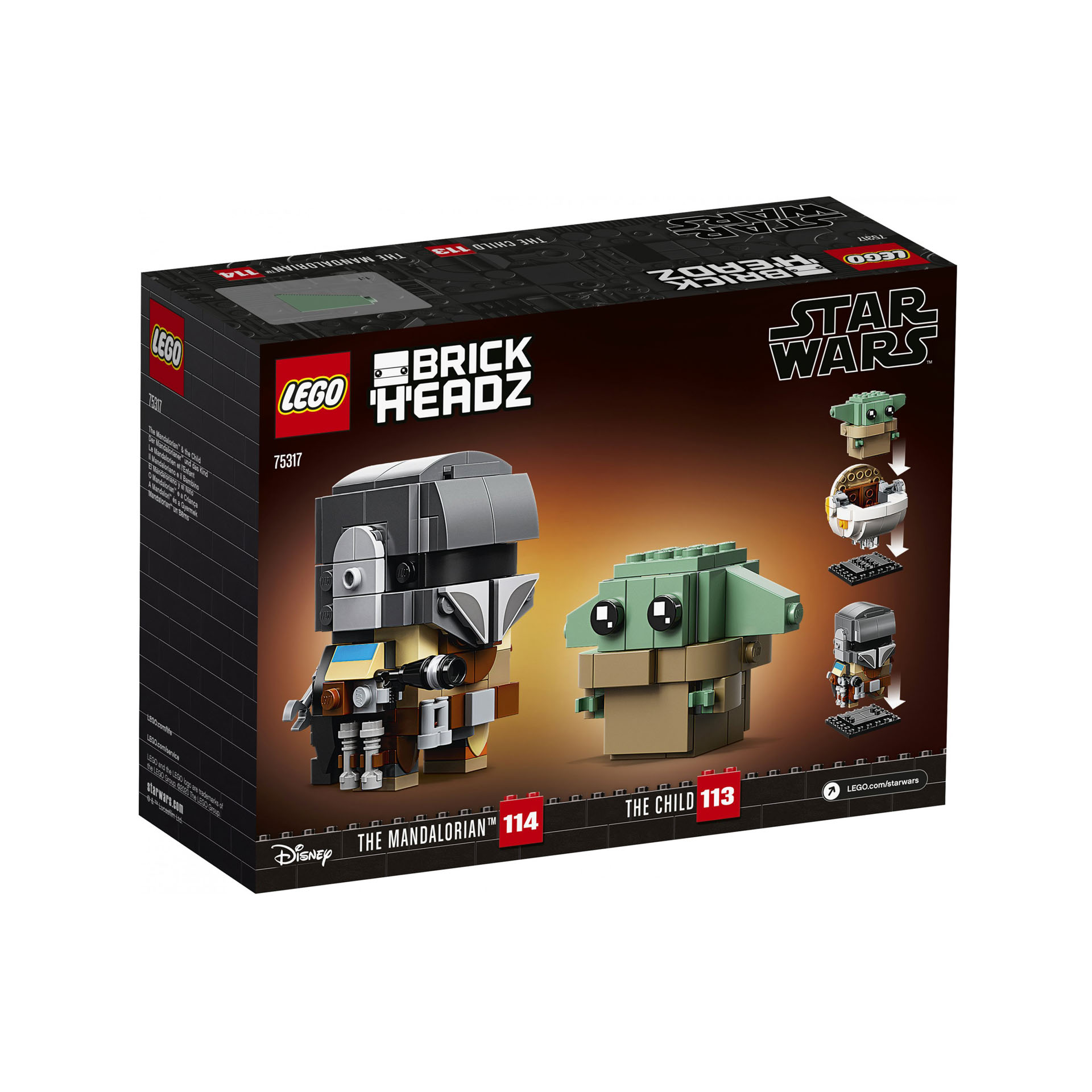 LEGO Star Wars Il Mandaloriano e il Bambino, Set di Costruzioni per Bambini, 10  75317, , large