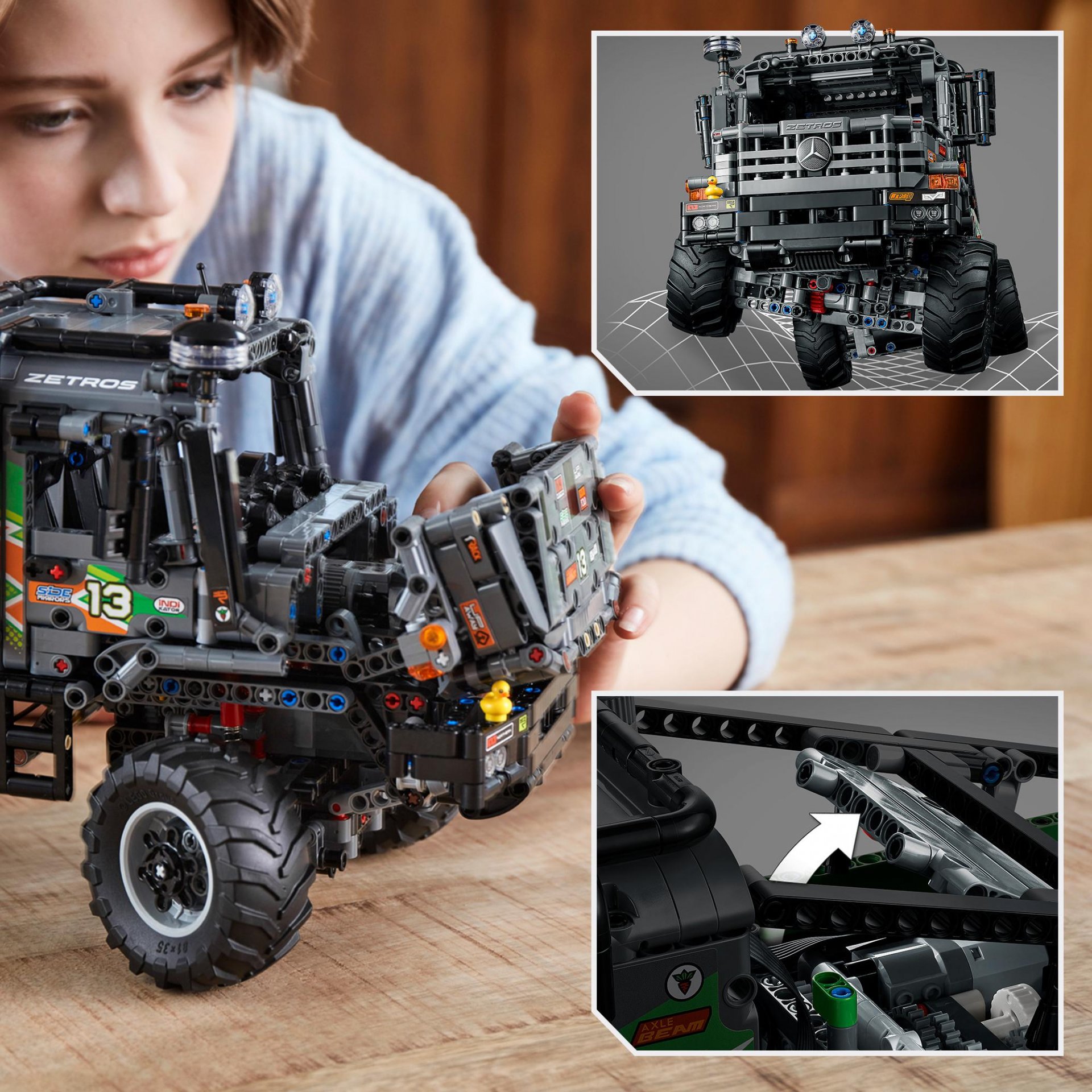LEGO Technic Camion Fuoristrada 4x4 Mercedes-Benz Zetros, Camion Giocattolo, Mac 42129, , large