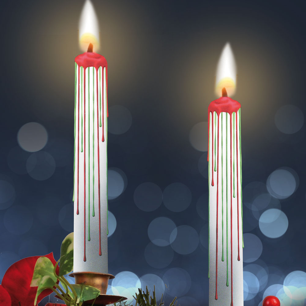 Set 2 candele natalizie, , large