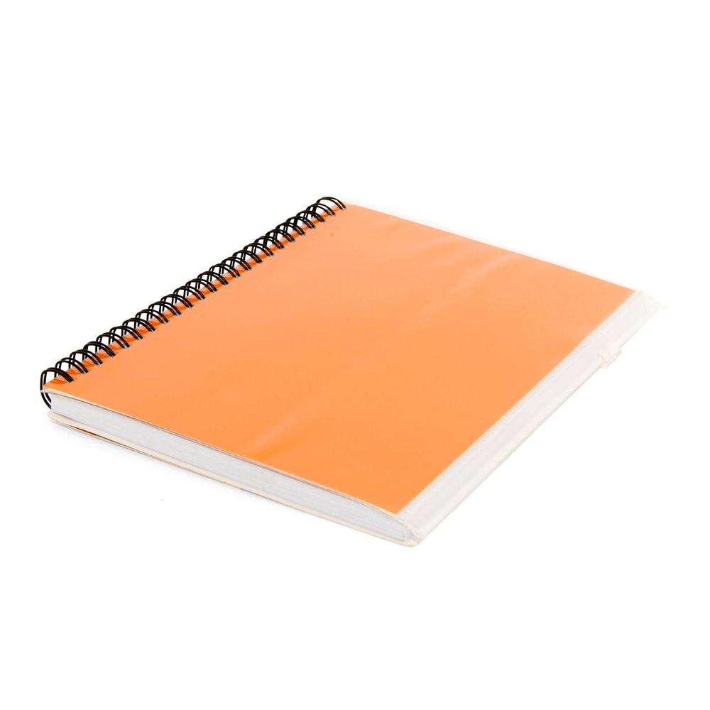 Block notes ad anelli con tasca frontale, , large