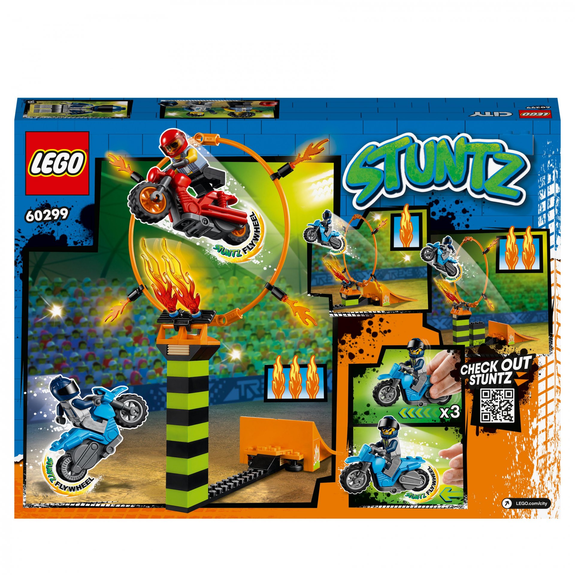 LEGO City Stuntz Competizione Acrobatica, Set con 2 Moto Giocattolo con Meccanis 60299, , large