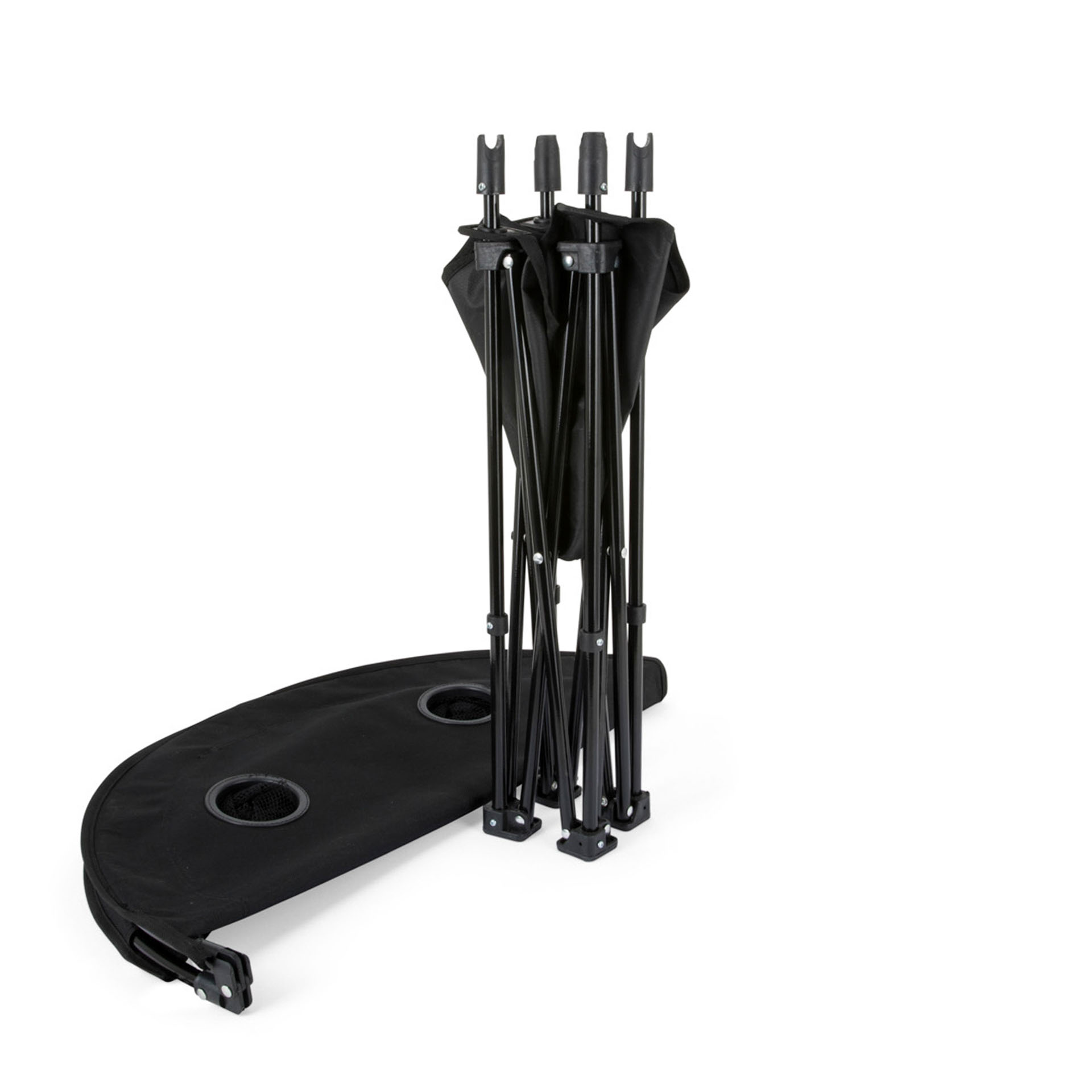 Tavolino pieghevole con 4 inserti porta bottiglia, , large
