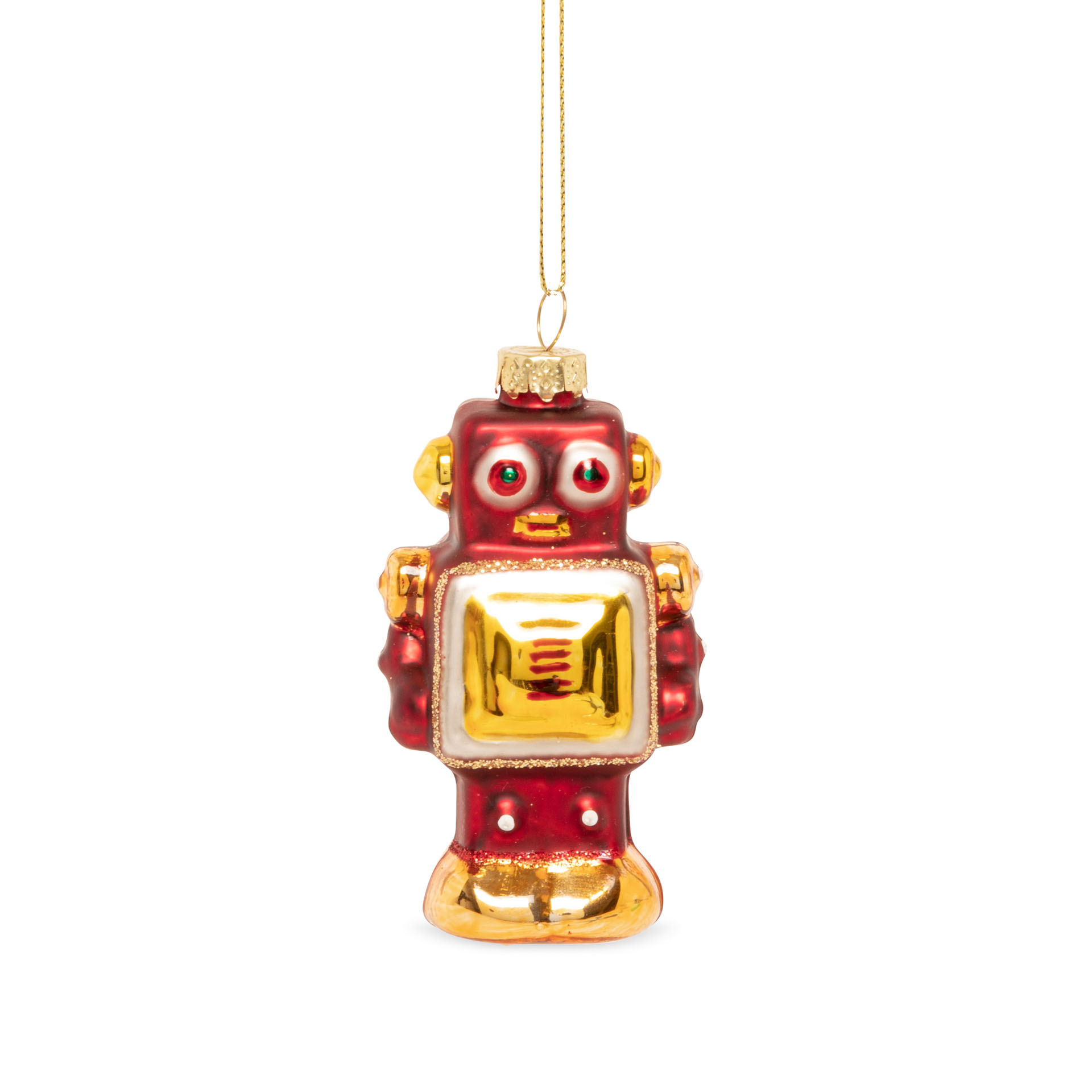 Decorazione in vetro Robot rosa, , large