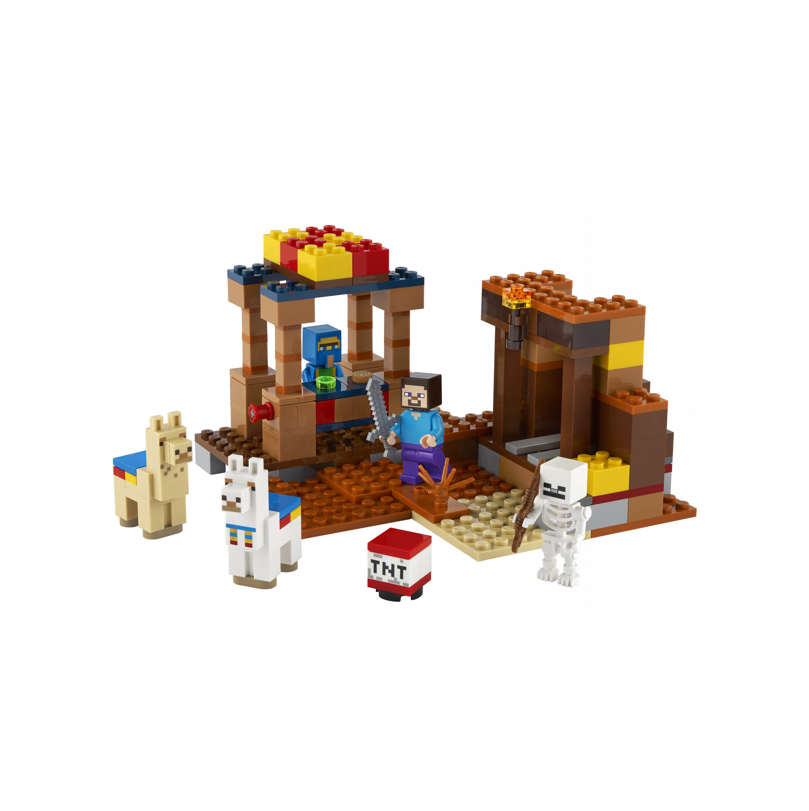 LEGO Minecraft Il Trading Post, Set da Costruzione con Figure di Steve, Scheletr 21167, , large