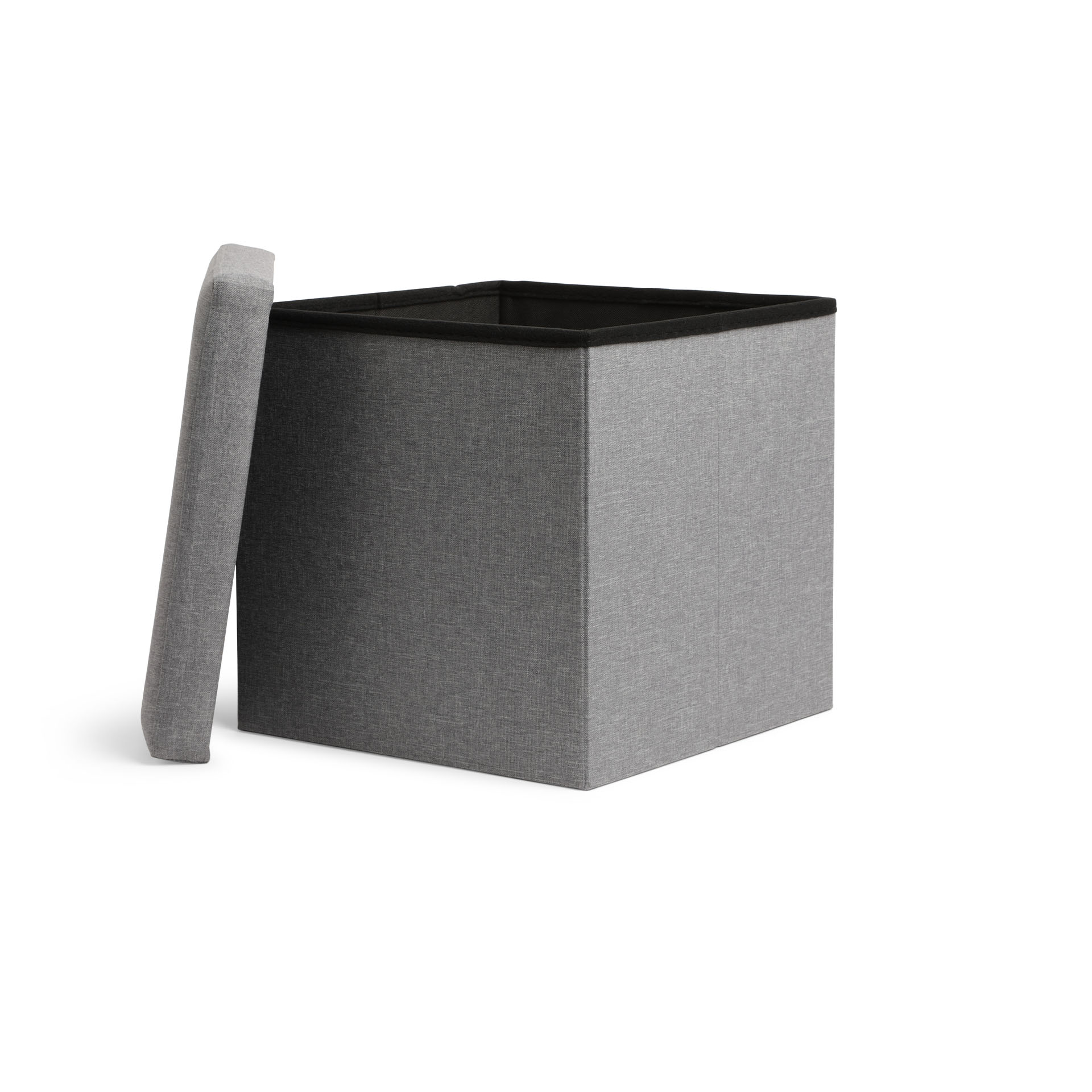 Pouf contenitore cubo pieghevole, , large