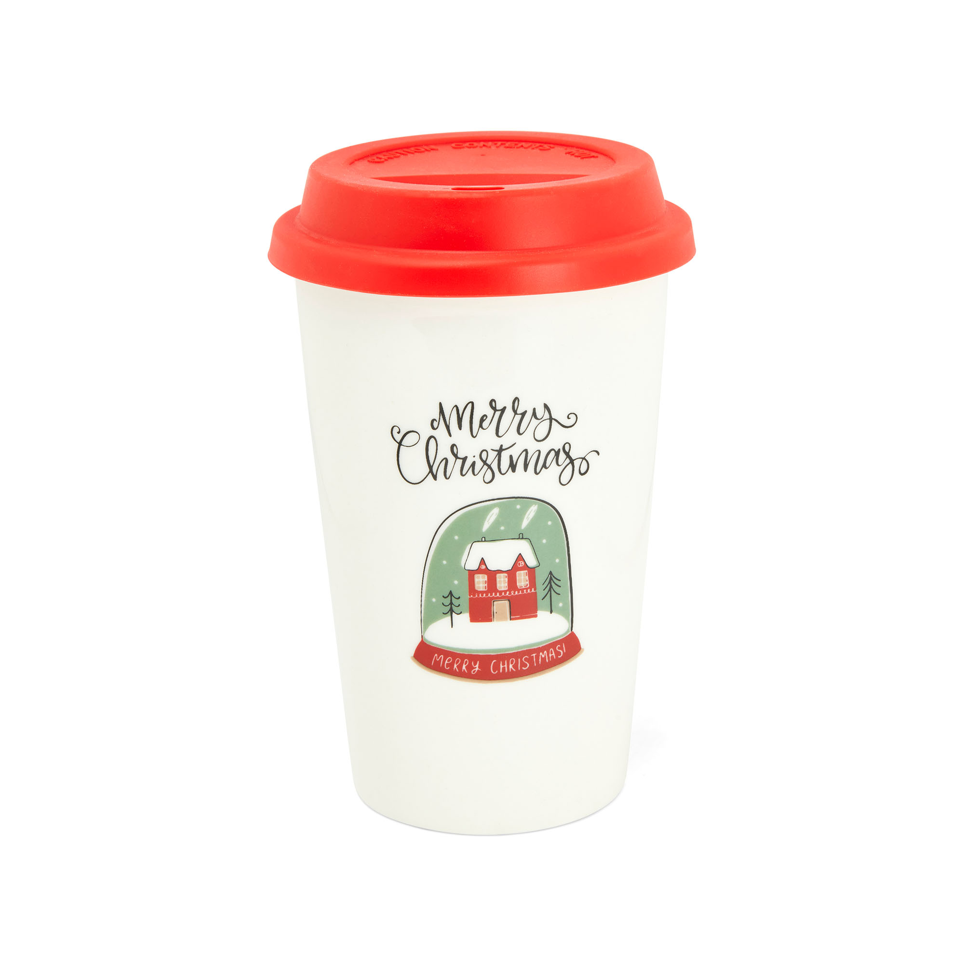 Tazza Con Coperchio In Silicone 300 Ml - Merry Christmas, , large