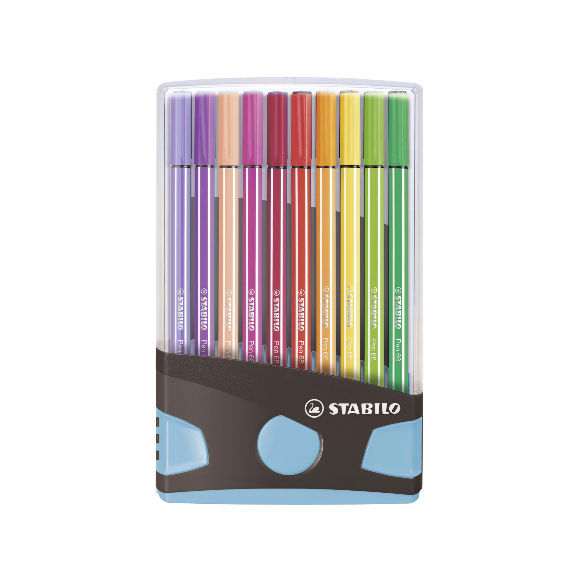 Stabilo Pen 68 Colorparade - Astuccio Desk-set Da 20 Antracite/azzurro - 20 Colori Assortiti, , large