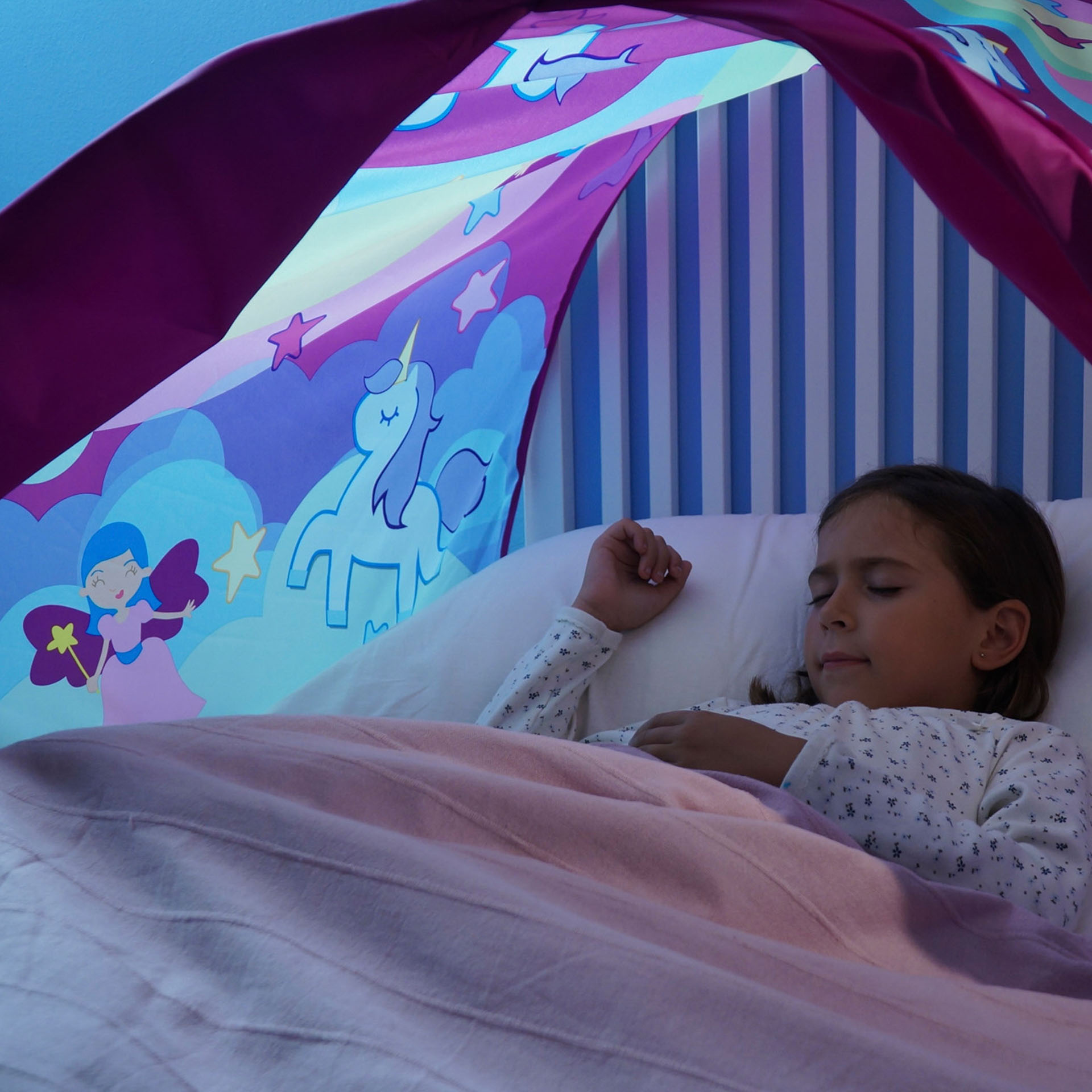 Tenda pop up da letto bambini - Colore rosa, , large